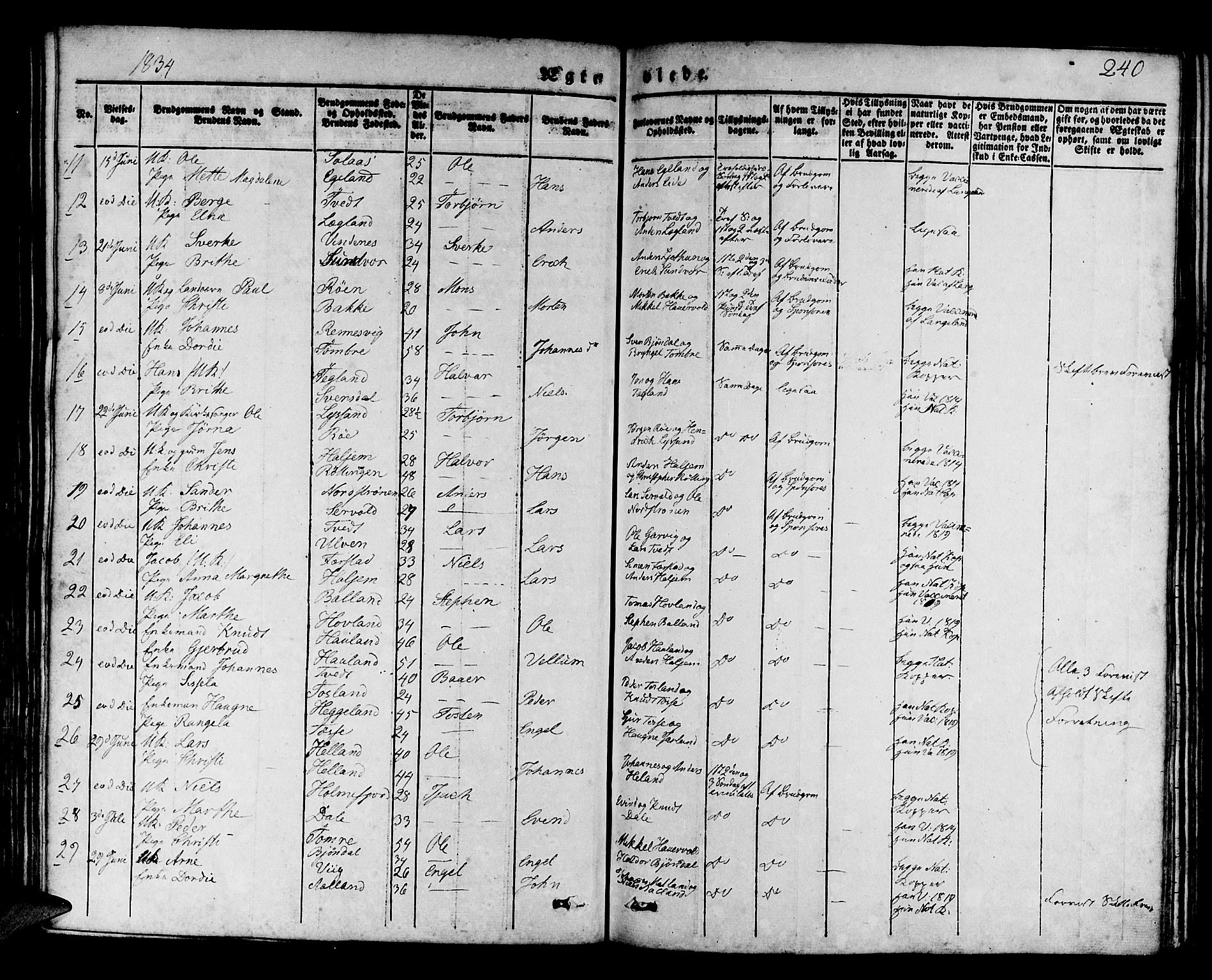 Os sokneprestembete, AV/SAB-A-99929: Parish register (official) no. A 14, 1826-1839, p. 240