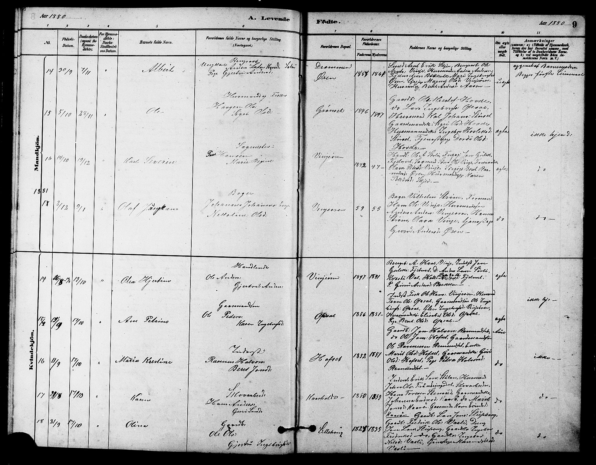 Ministerialprotokoller, klokkerbøker og fødselsregistre - Sør-Trøndelag, SAT/A-1456/631/L0514: Parish register (copy) no. 631C02, 1879-1912, p. 9