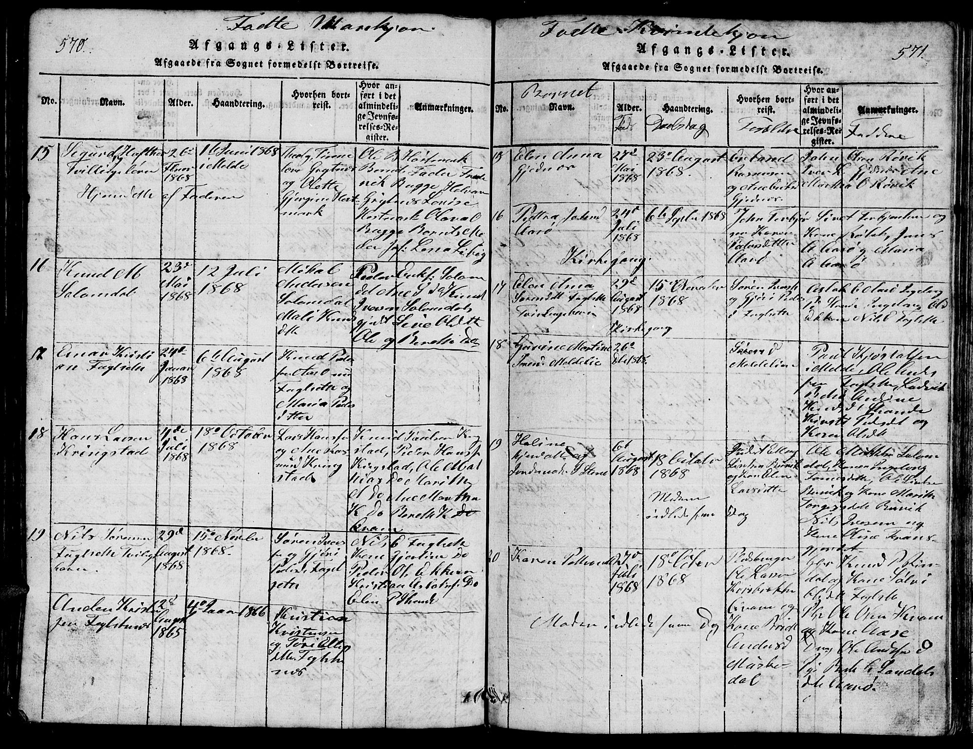 Ministerialprotokoller, klokkerbøker og fødselsregistre - Møre og Romsdal, AV/SAT-A-1454/555/L0665: Parish register (copy) no. 555C01, 1818-1868, p. 570-571