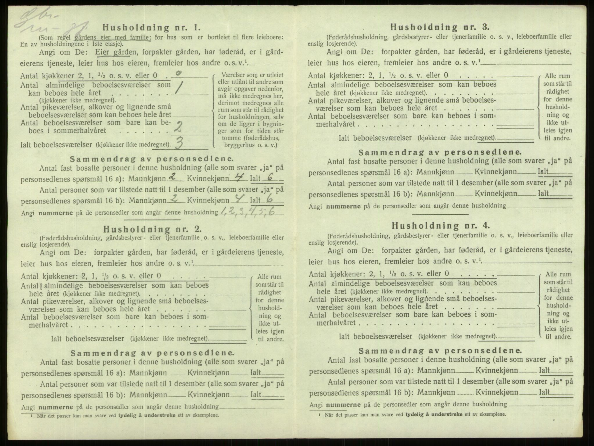 SAB, 1920 census for Davik, 1920, p. 1014