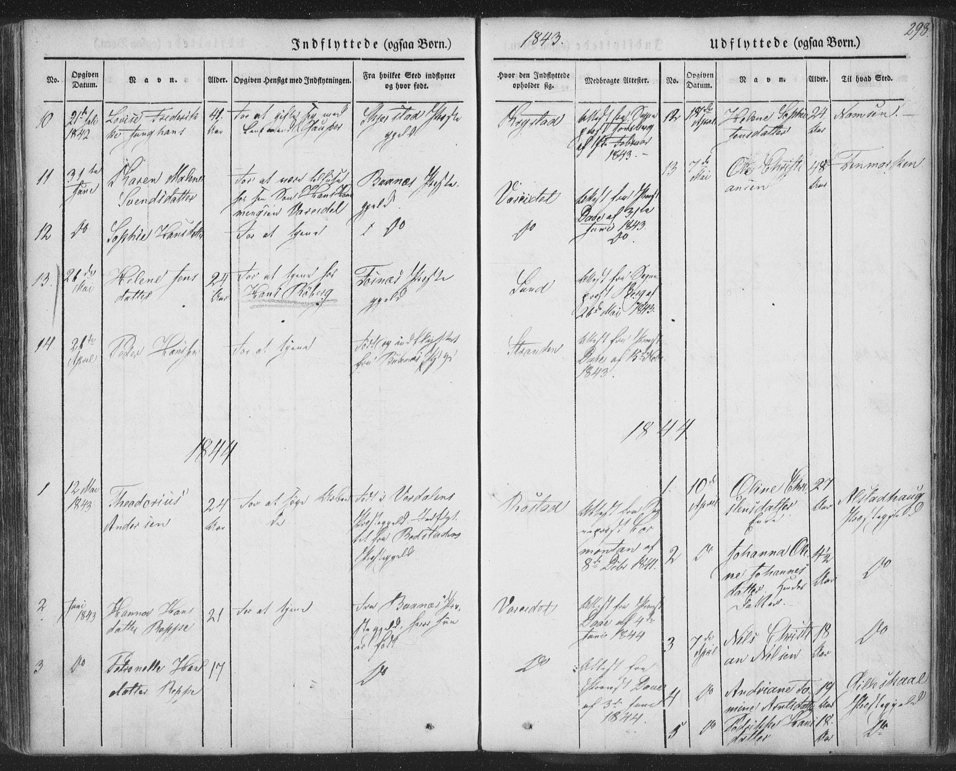 Ministerialprotokoller, klokkerbøker og fødselsregistre - Nordland, SAT/A-1459/885/L1202: Parish register (official) no. 885A03, 1838-1859, p. 298