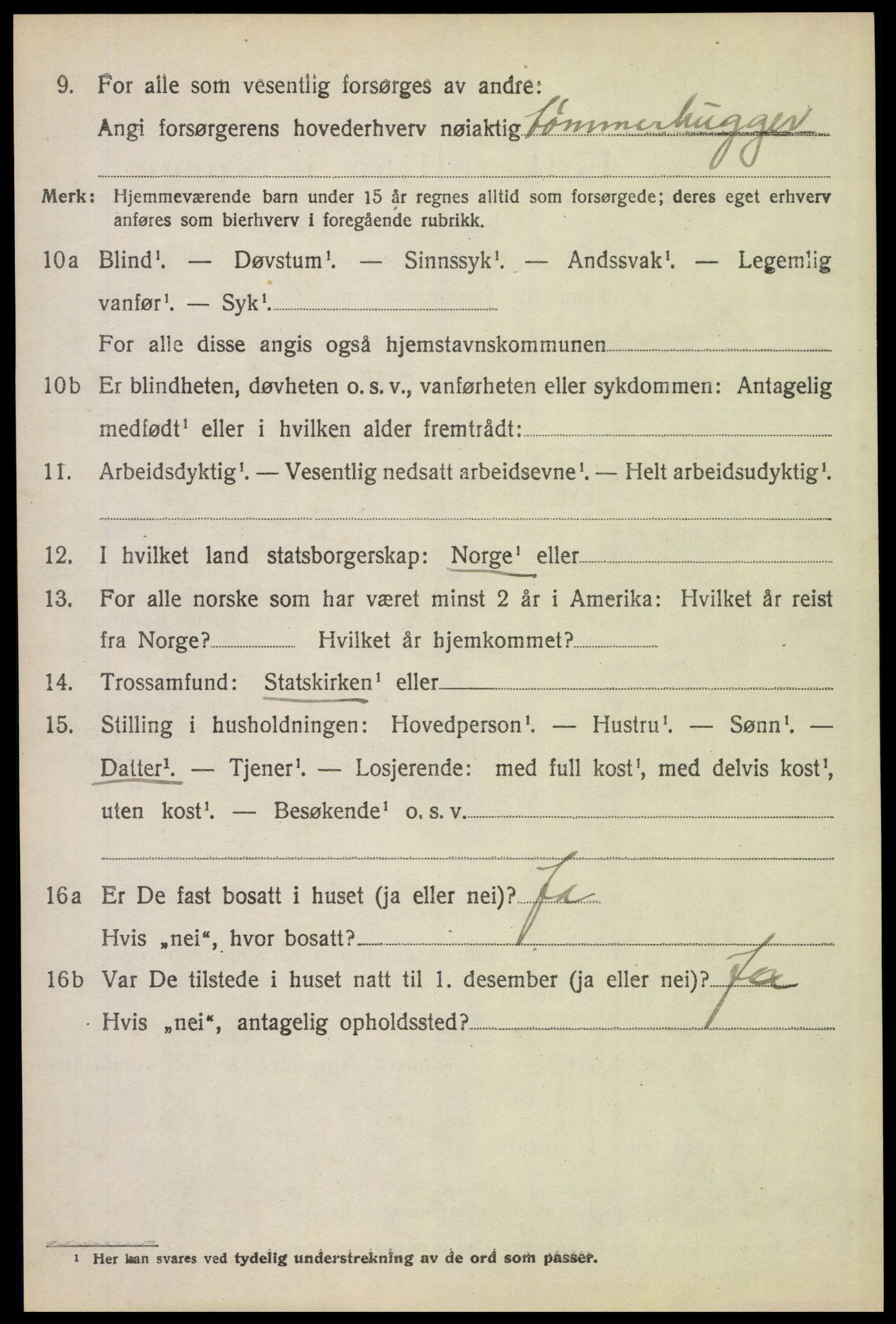 SAH, 1920 census for Brandval, 1920, p. 8827