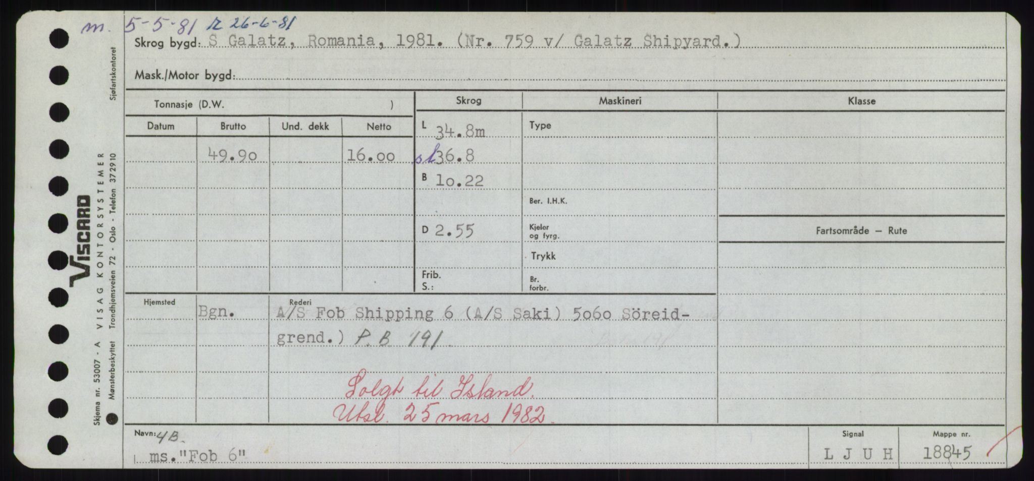 Sjøfartsdirektoratet med forløpere, Skipsmålingen, RA/S-1627/H/Hd/L0011: Fartøy, Fla-Får, p. 107