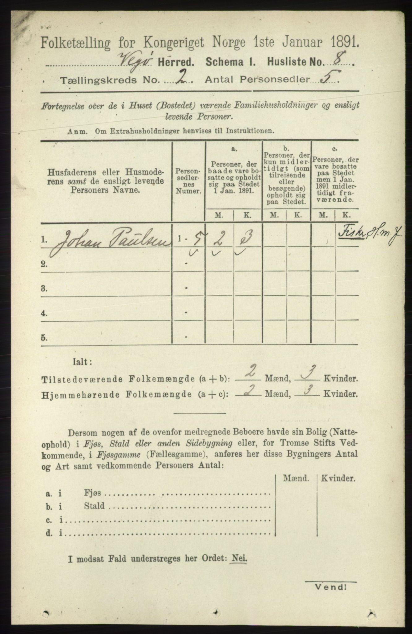 RA, 1891 census for 1815 Vega, 1891, p. 567