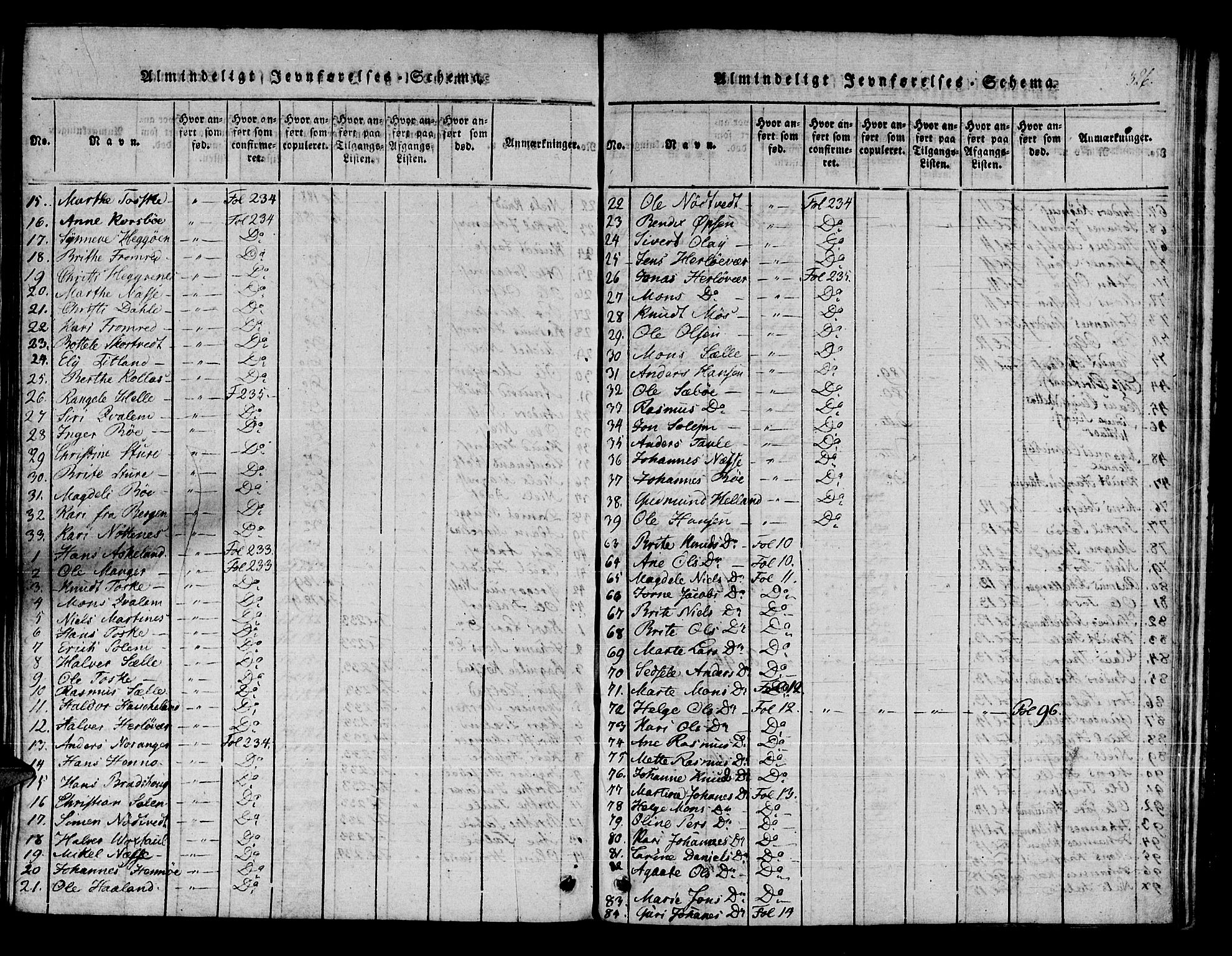 Manger sokneprestembete, SAB/A-76801/H/Haa: Parish register (official) no. A 3, 1816-1824, p. 326