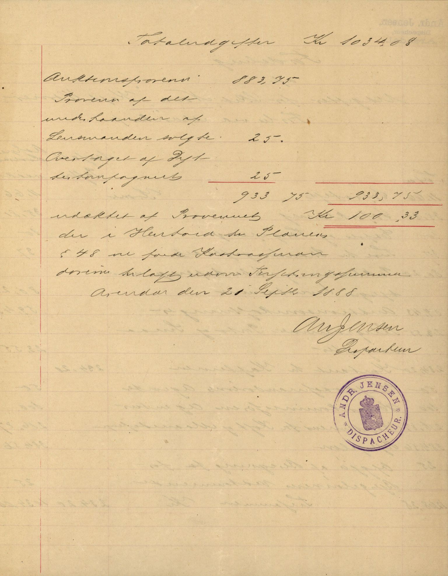 Pa 63 - Østlandske skibsassuranceforening, VEMU/A-1079/G/Ga/L0022/0006: Havaridokumenter / Nora, Ophir, 1888, p. 32