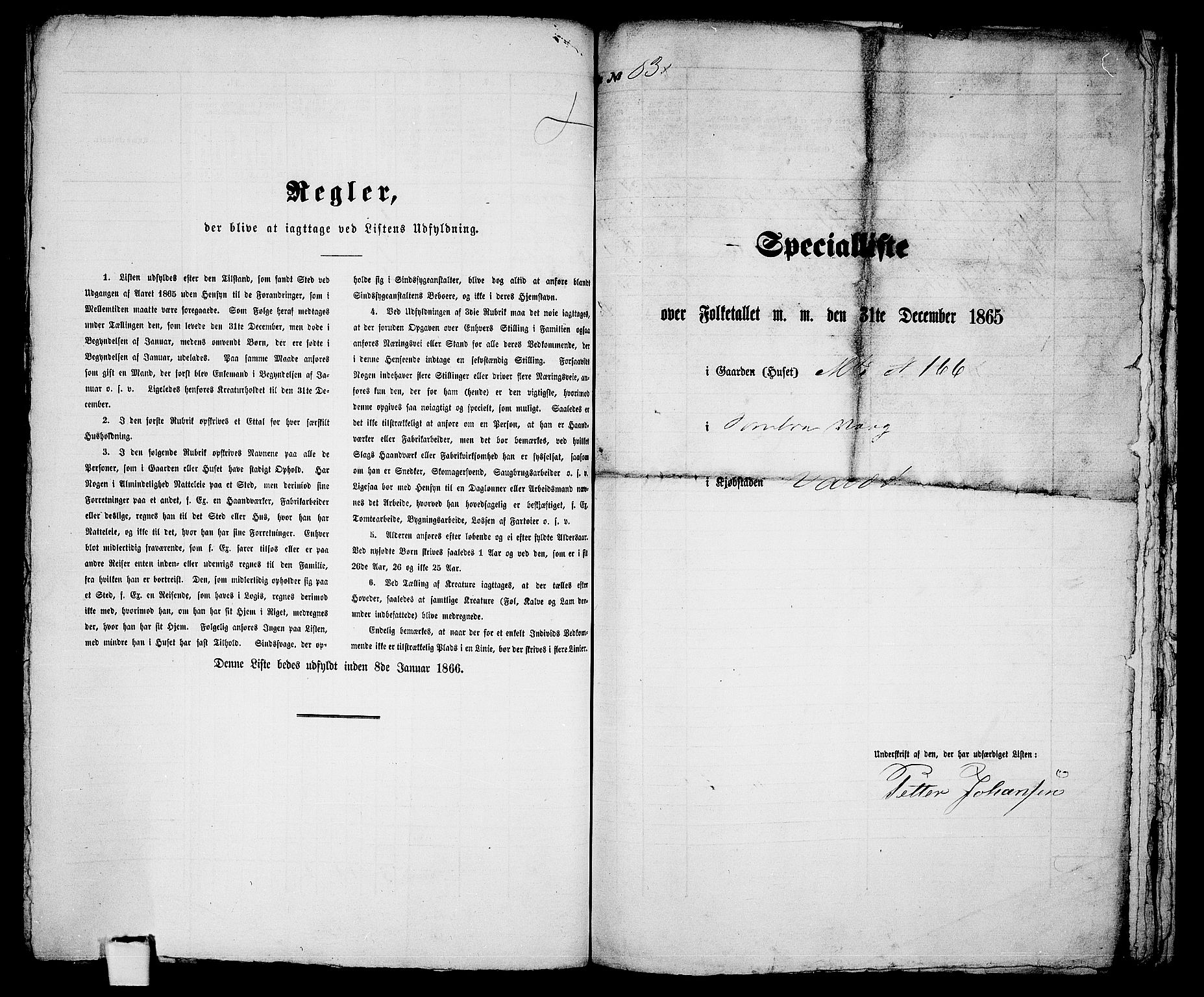 RA, 1865 census for Vardø/Vardø, 1865, p. 172