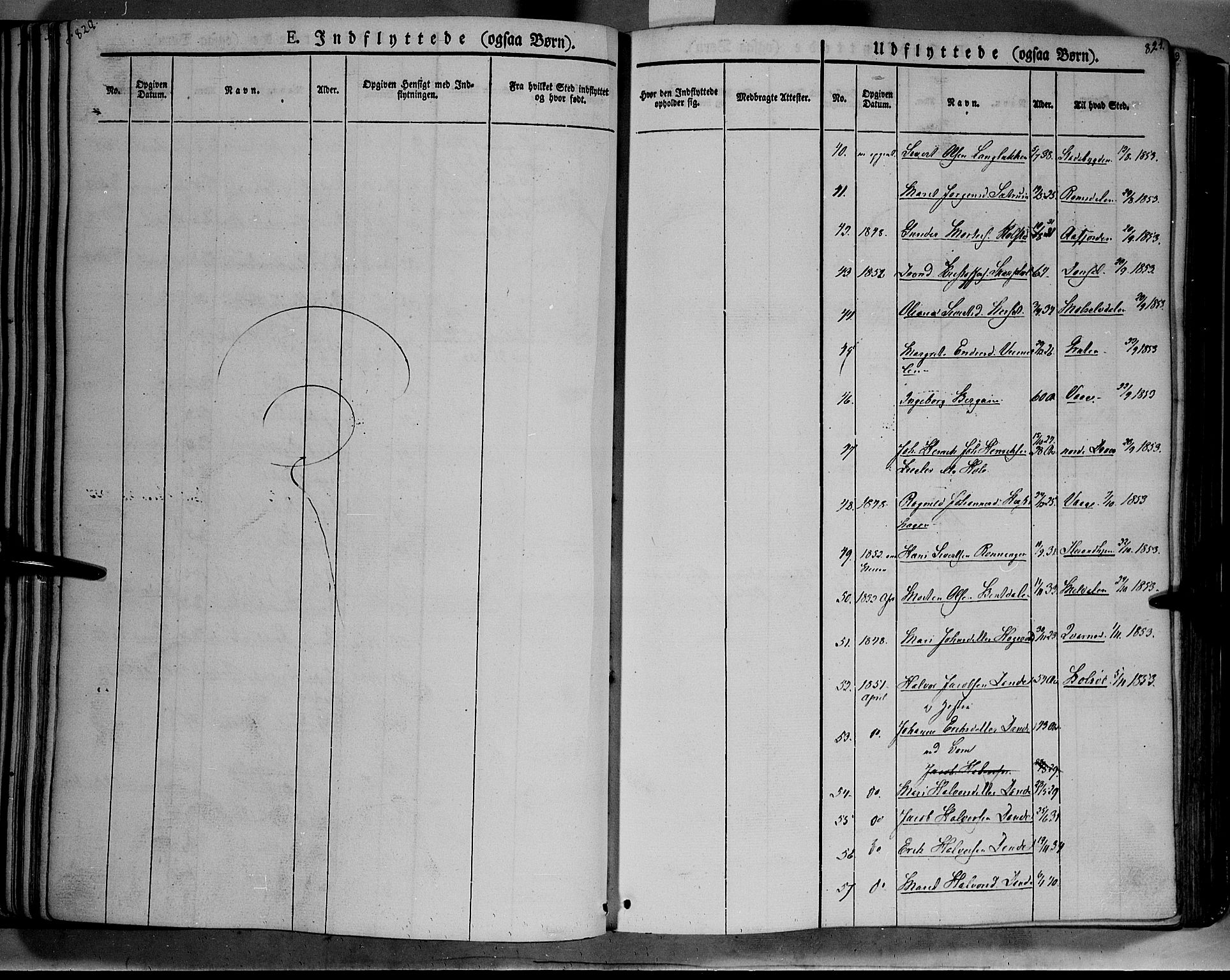 Lesja prestekontor, SAH/PREST-068/H/Ha/Haa/L0006: Parish register (official) no. 6B, 1843-1854, p. 820-821