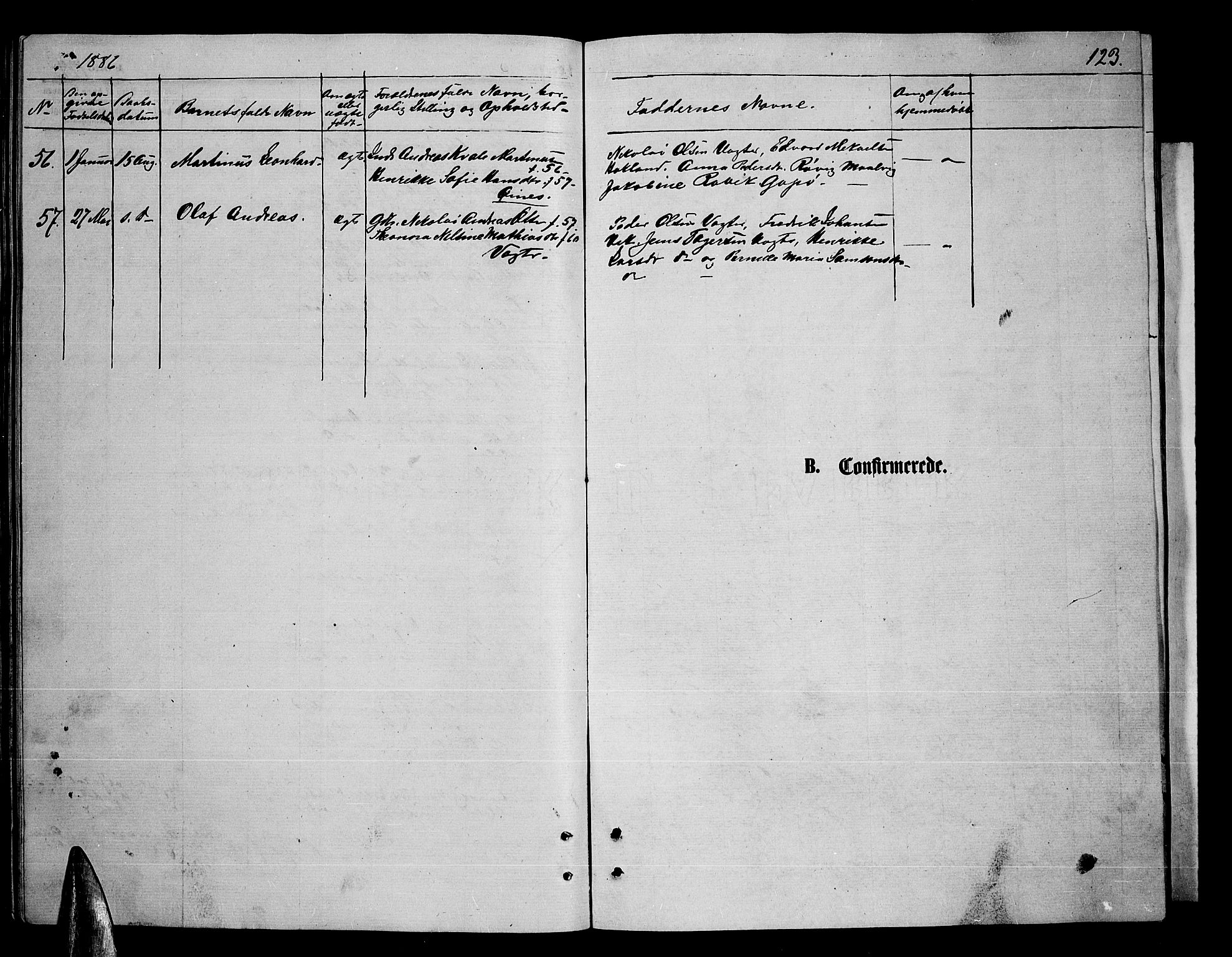 Kvæfjord sokneprestkontor, AV/SATØ-S-1323/G/Ga/Gab/L0004klokker: Parish register (copy) no. 4, 1870-1886, p. 123