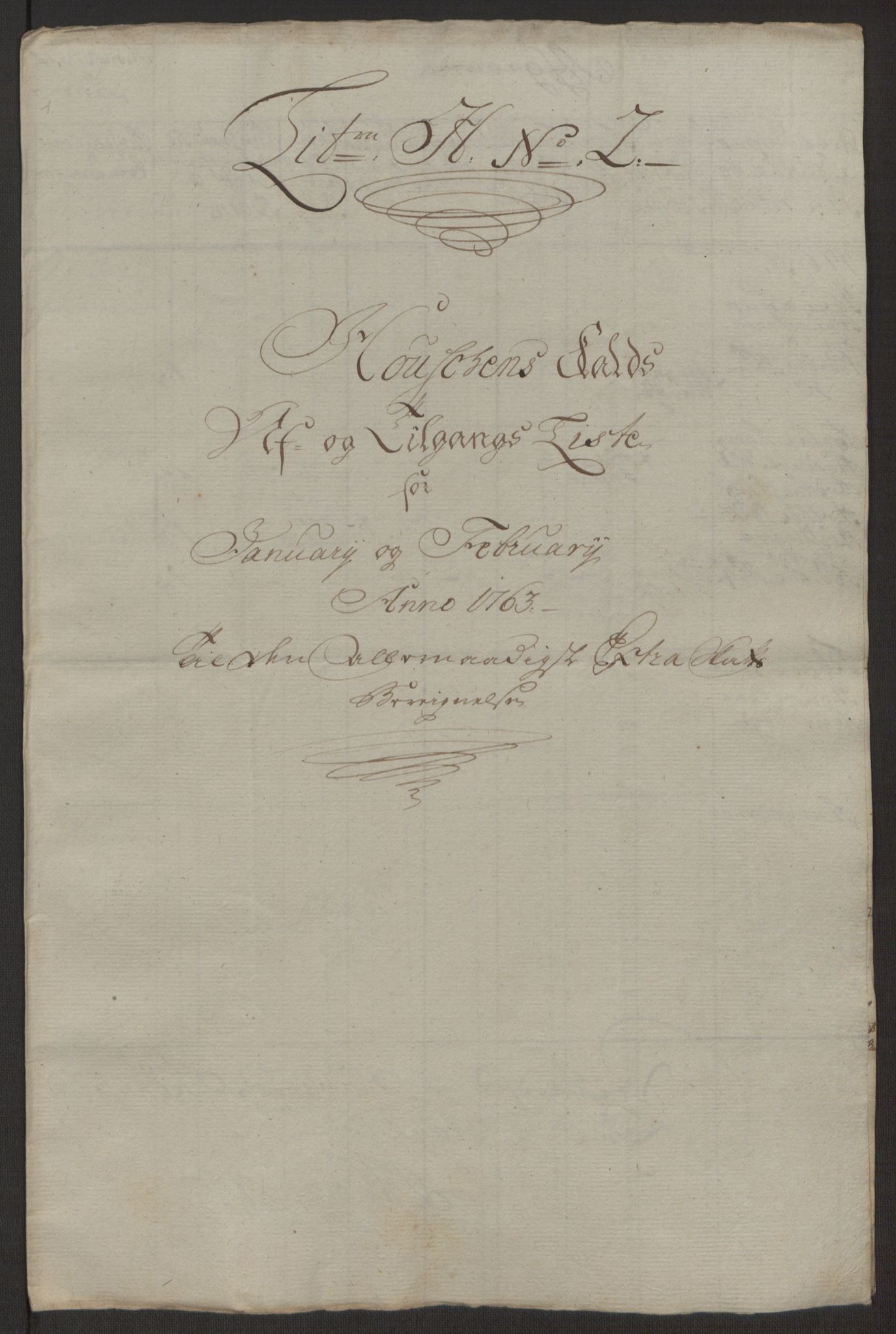 Rentekammeret inntil 1814, Reviderte regnskaper, Hovedkasseregnskaper, AV/RA-EA-4065/Rf/L0072b: Ekstraskatteregnskap, 1762, p. 354