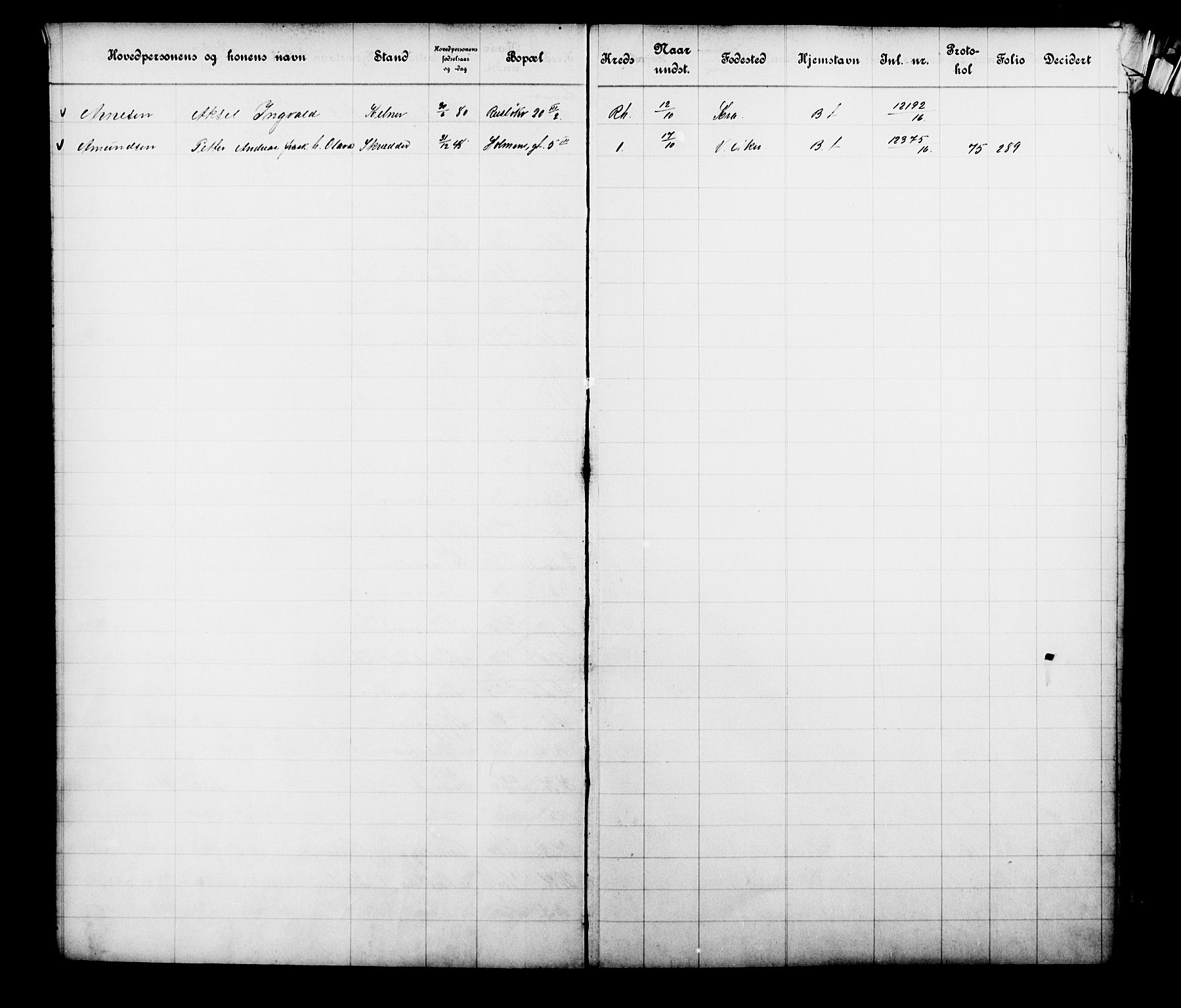 Fattigvesenet, OBA/A-20045/Fb/L0035: Hjemstavnsregister, 1916, p. 7