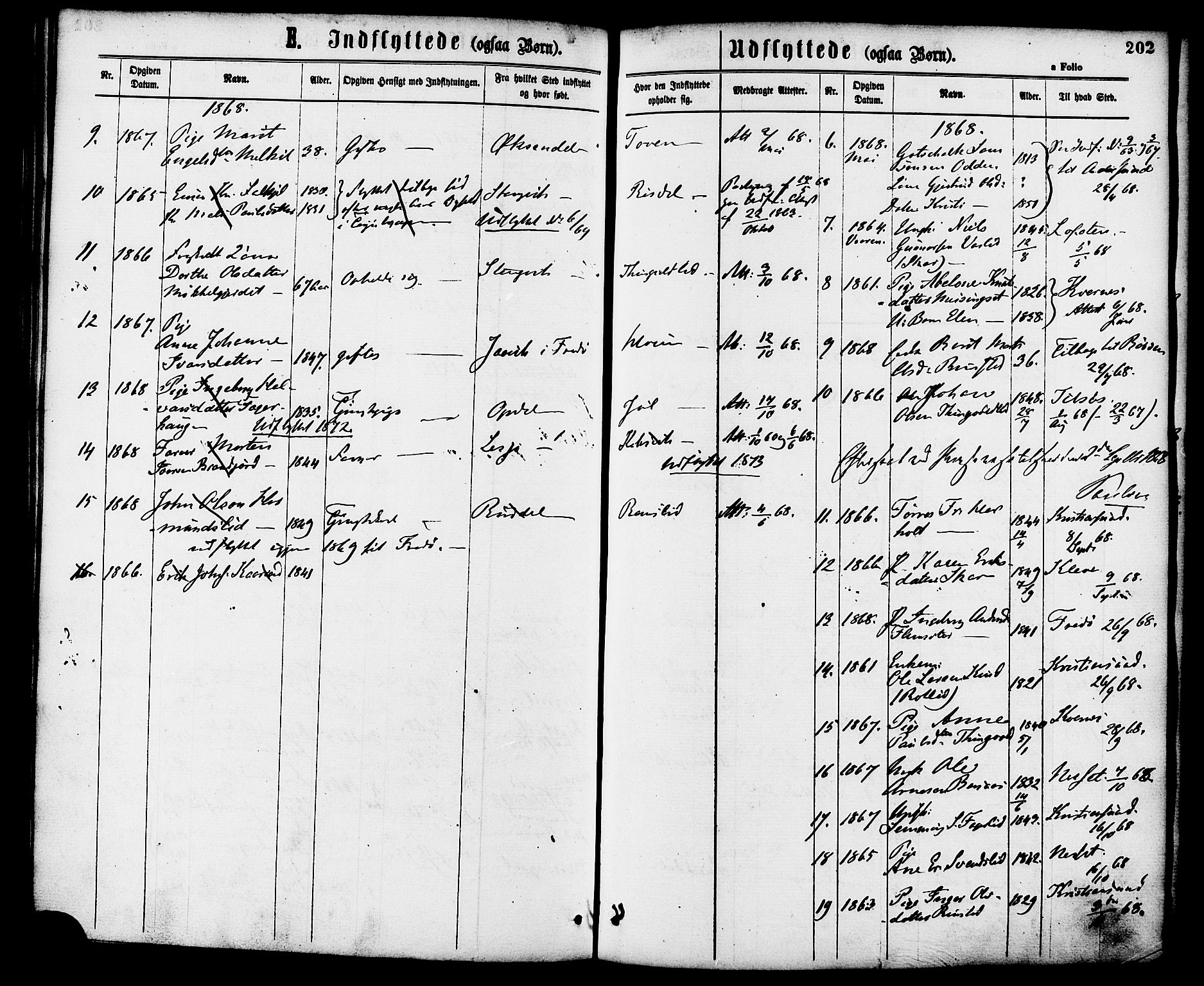 Ministerialprotokoller, klokkerbøker og fødselsregistre - Møre og Romsdal, AV/SAT-A-1454/586/L0986: Parish register (official) no. 586A12, 1867-1878, p. 202