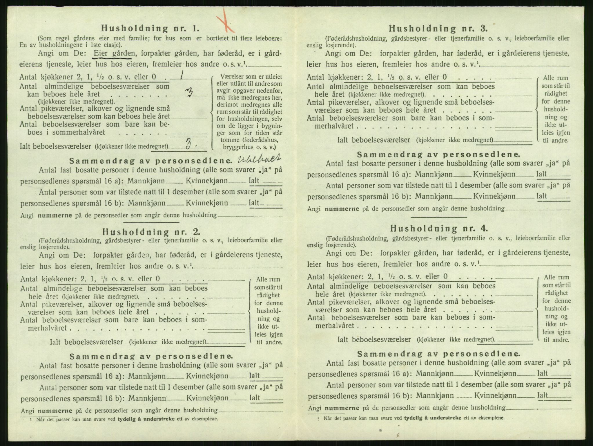 SAK, 1920 census for Høvåg, 1920, p. 389