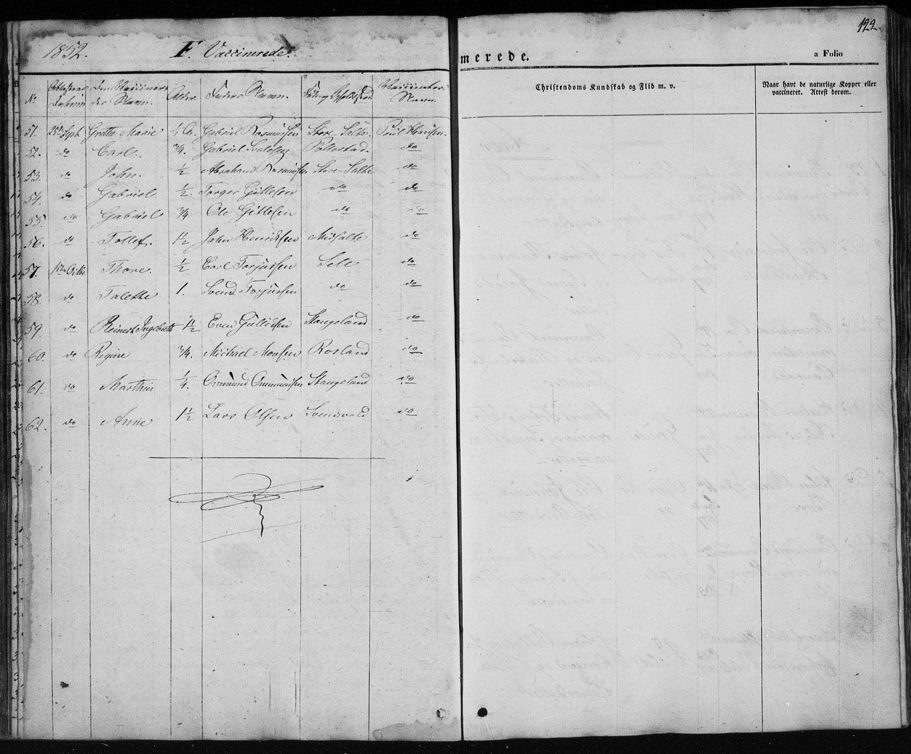 Klepp sokneprestkontor, AV/SAST-A-101803/001/3/30BA/L0004: Parish register (official) no. A 4, 1842-1852, p. 122