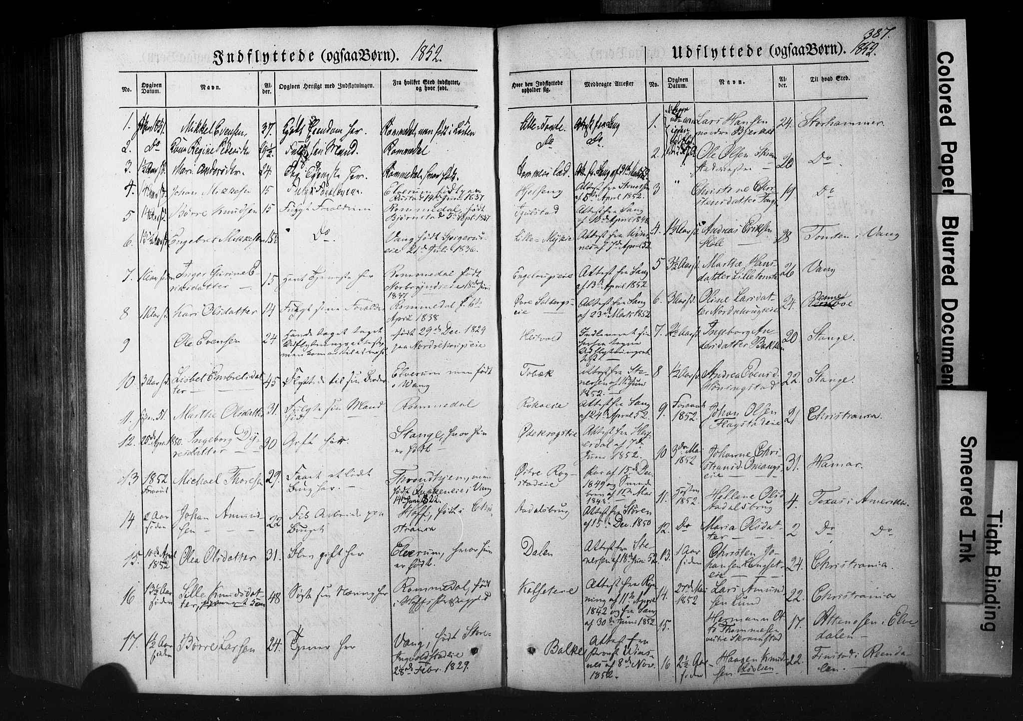 Løten prestekontor, SAH/PREST-022/K/Ka/L0007: Parish register (official) no. 7, 1850-1859, p. 387
