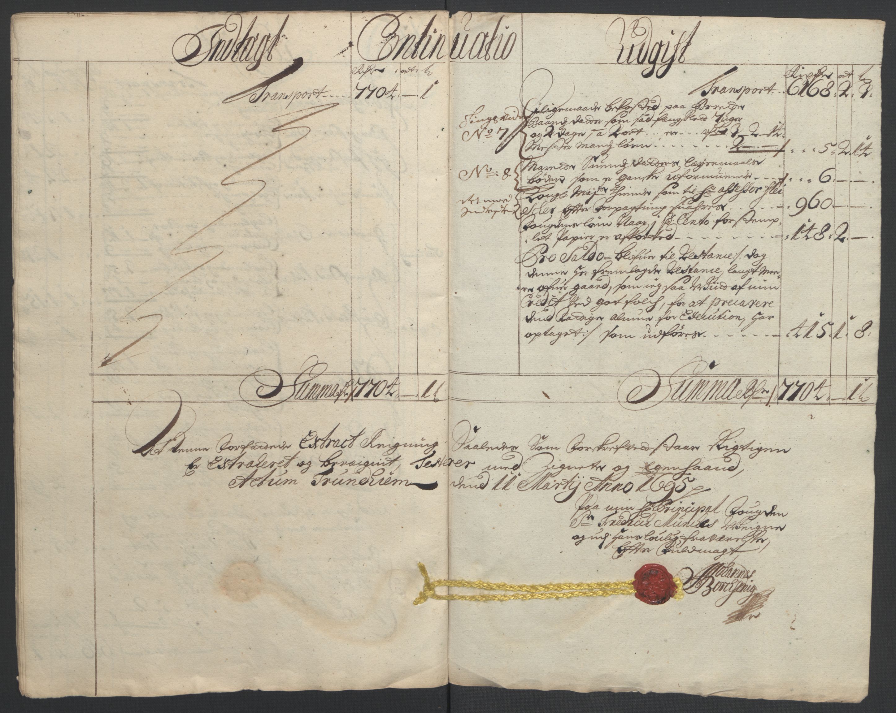 Rentekammeret inntil 1814, Reviderte regnskaper, Fogderegnskap, AV/RA-EA-4092/R56/L3736: Fogderegnskap Nordmøre, 1694-1696, p. 10