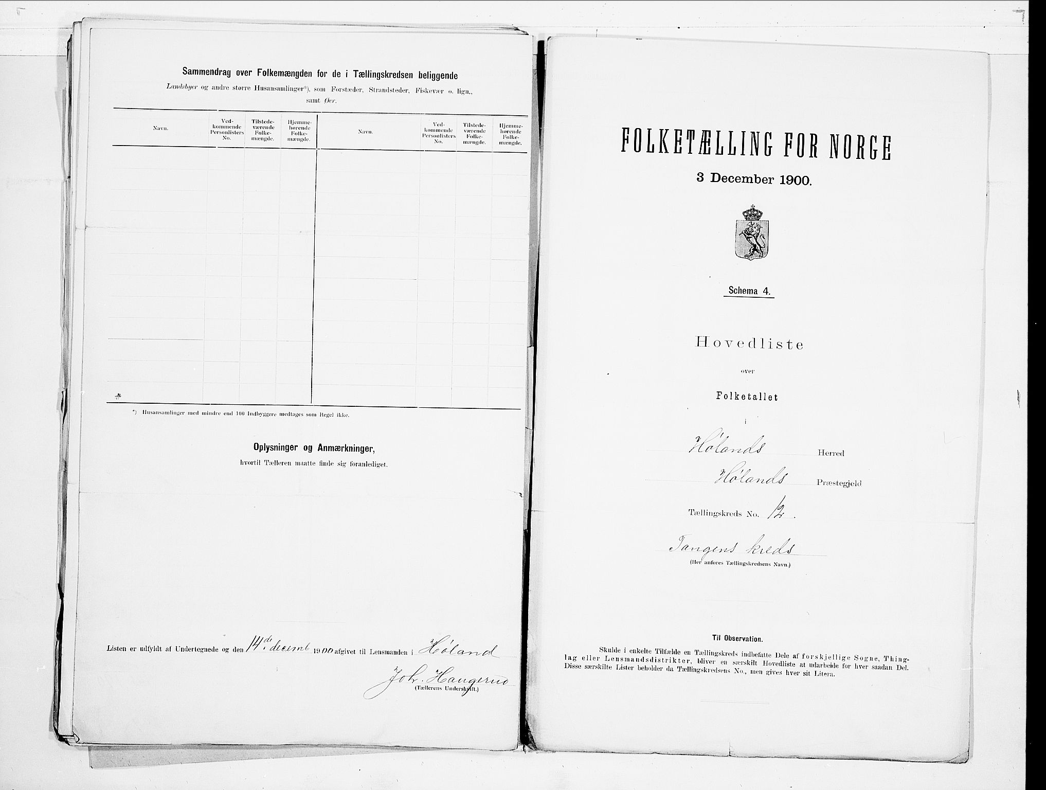 SAO, 1900 census for Høland, 1900, p. 34