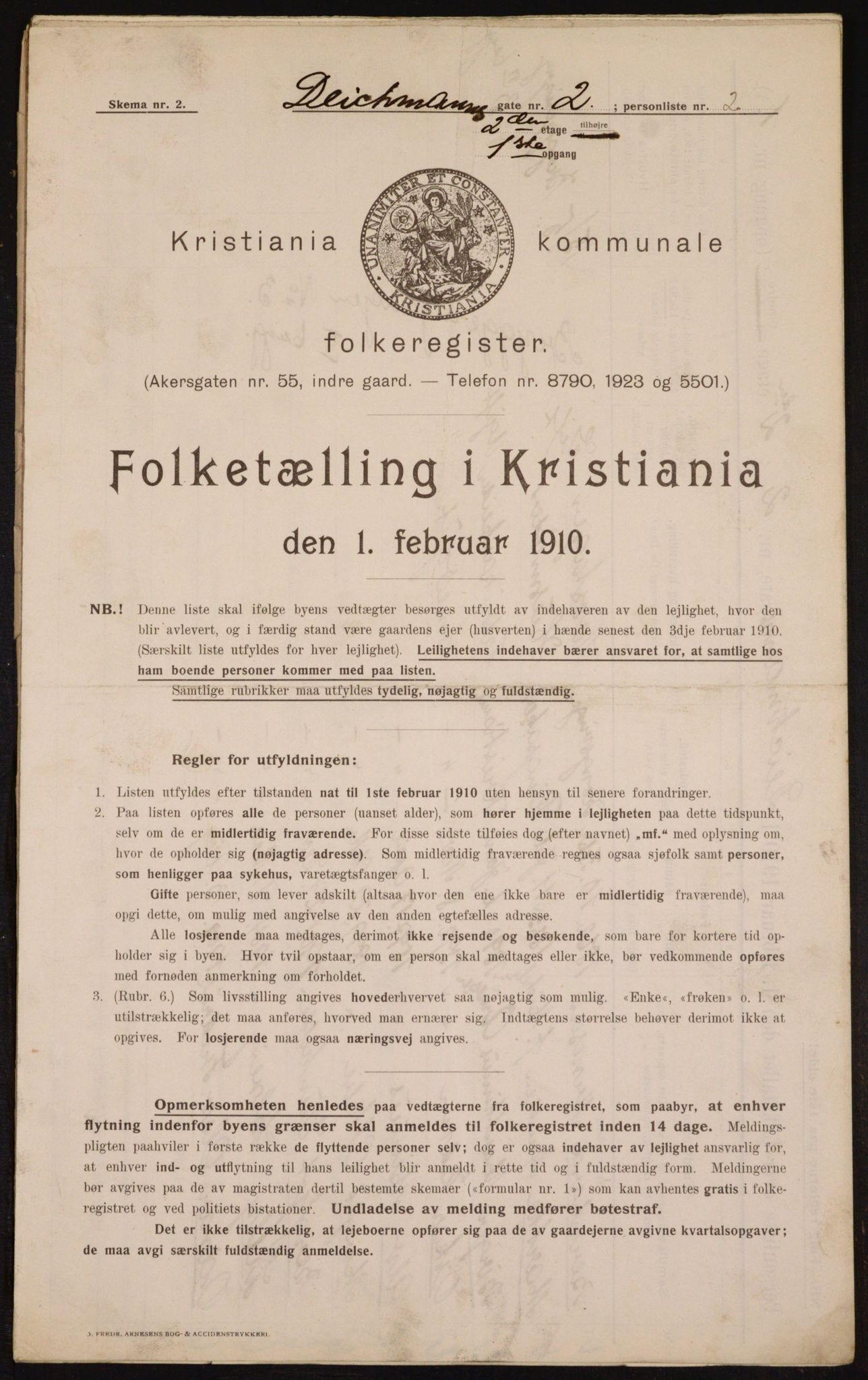 OBA, Municipal Census 1910 for Kristiania, 1910, p. 14761