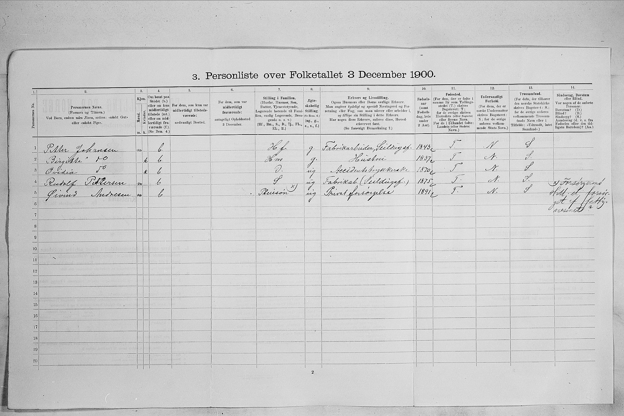 SAO, 1900 census for Kristiania, 1900, p. 46509