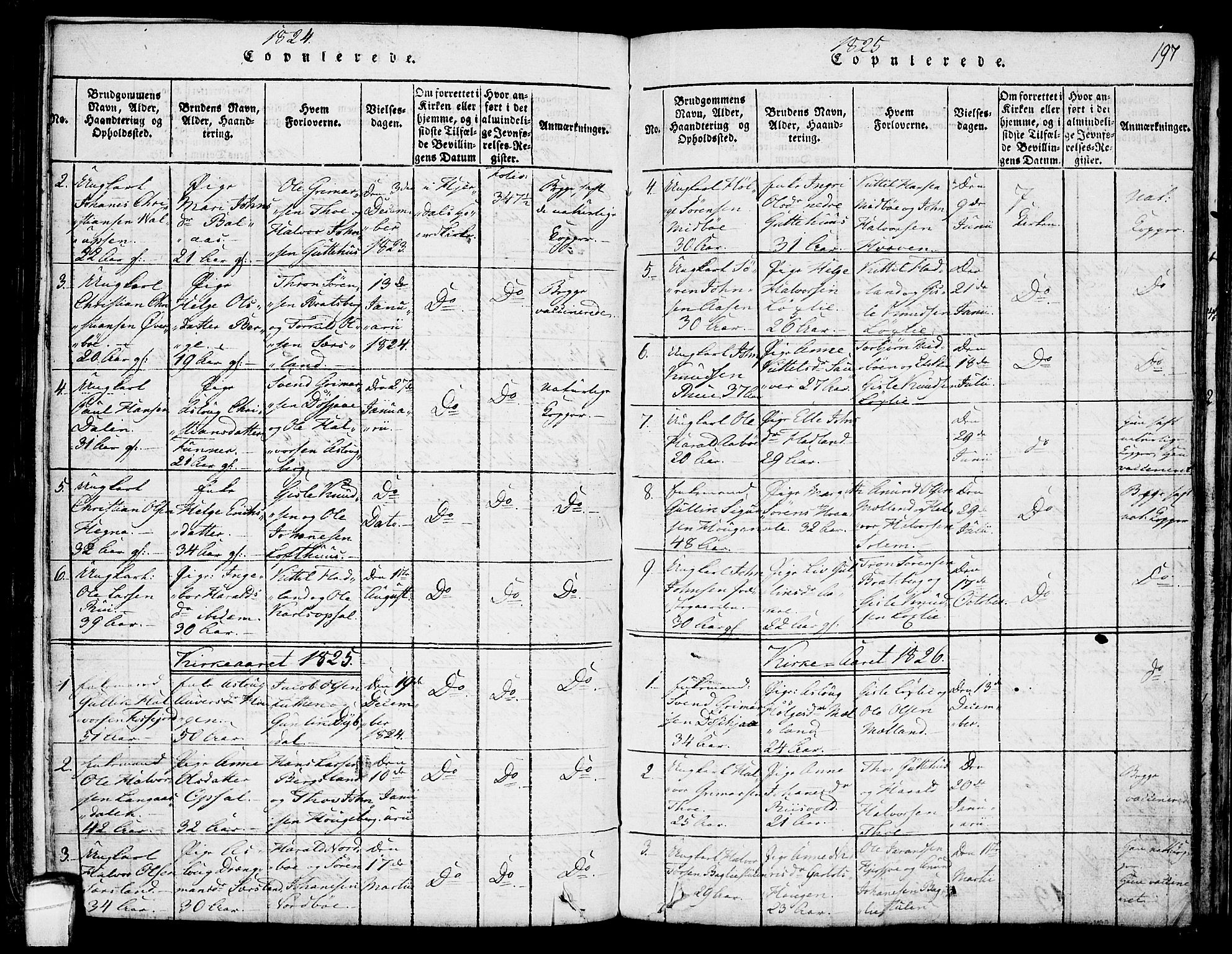 Hjartdal kirkebøker, SAKO/A-270/F/Fa/L0007: Parish register (official) no. I 7, 1815-1843, p. 197