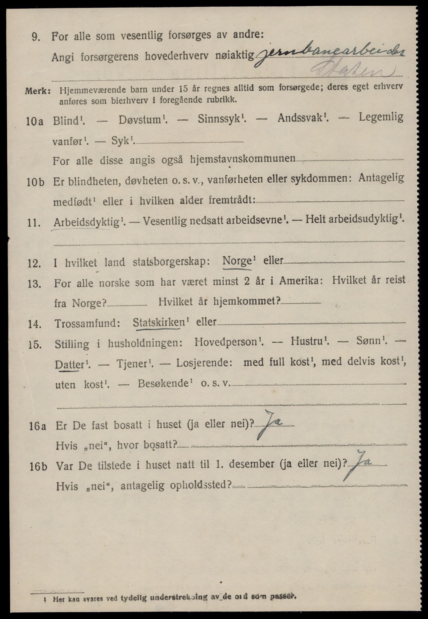 SAT, 1920 census for Grytten, 1920, p. 2619