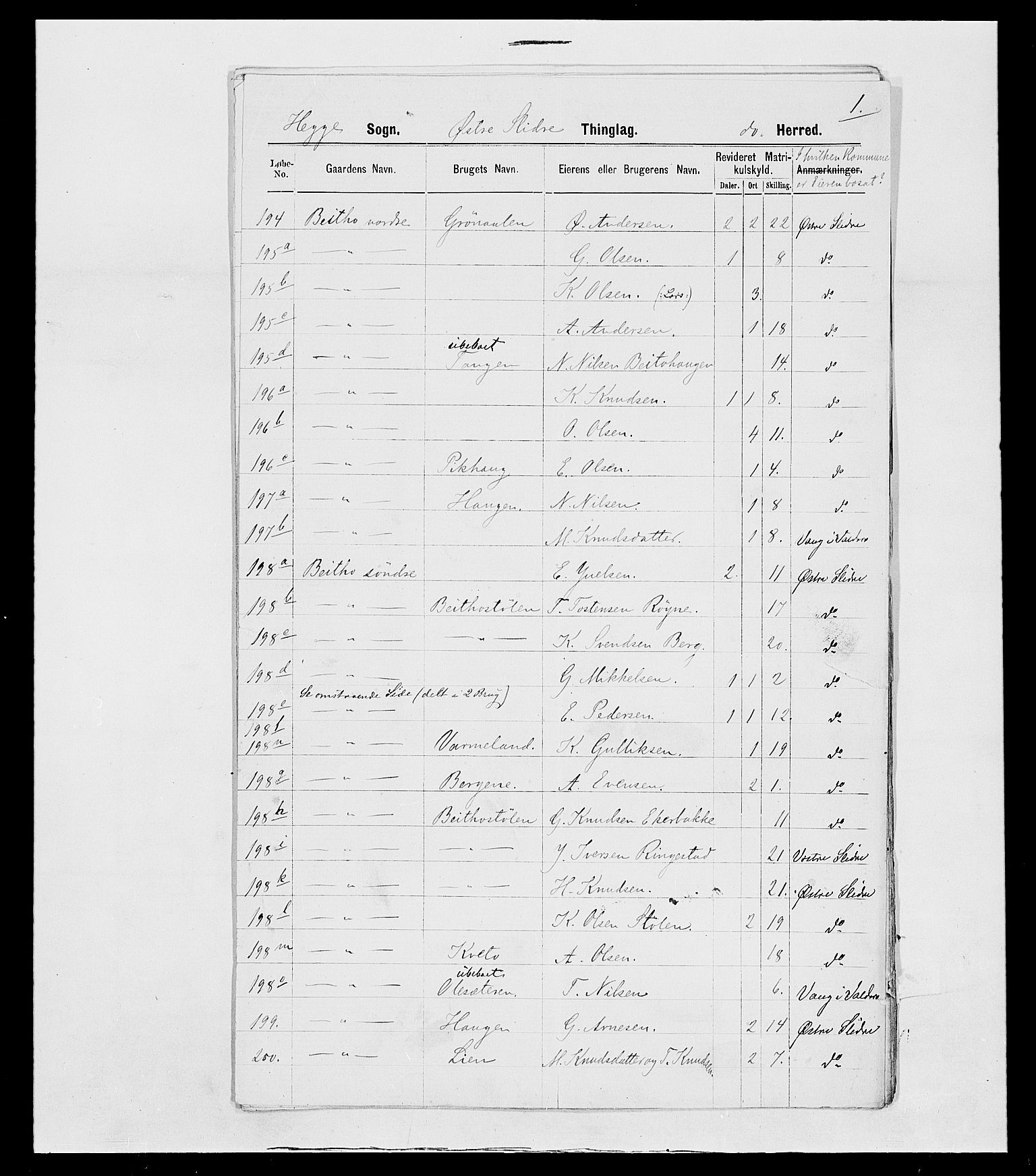 SAH, 1875 census for 0544P Øystre Slidre, 1875, p. 26