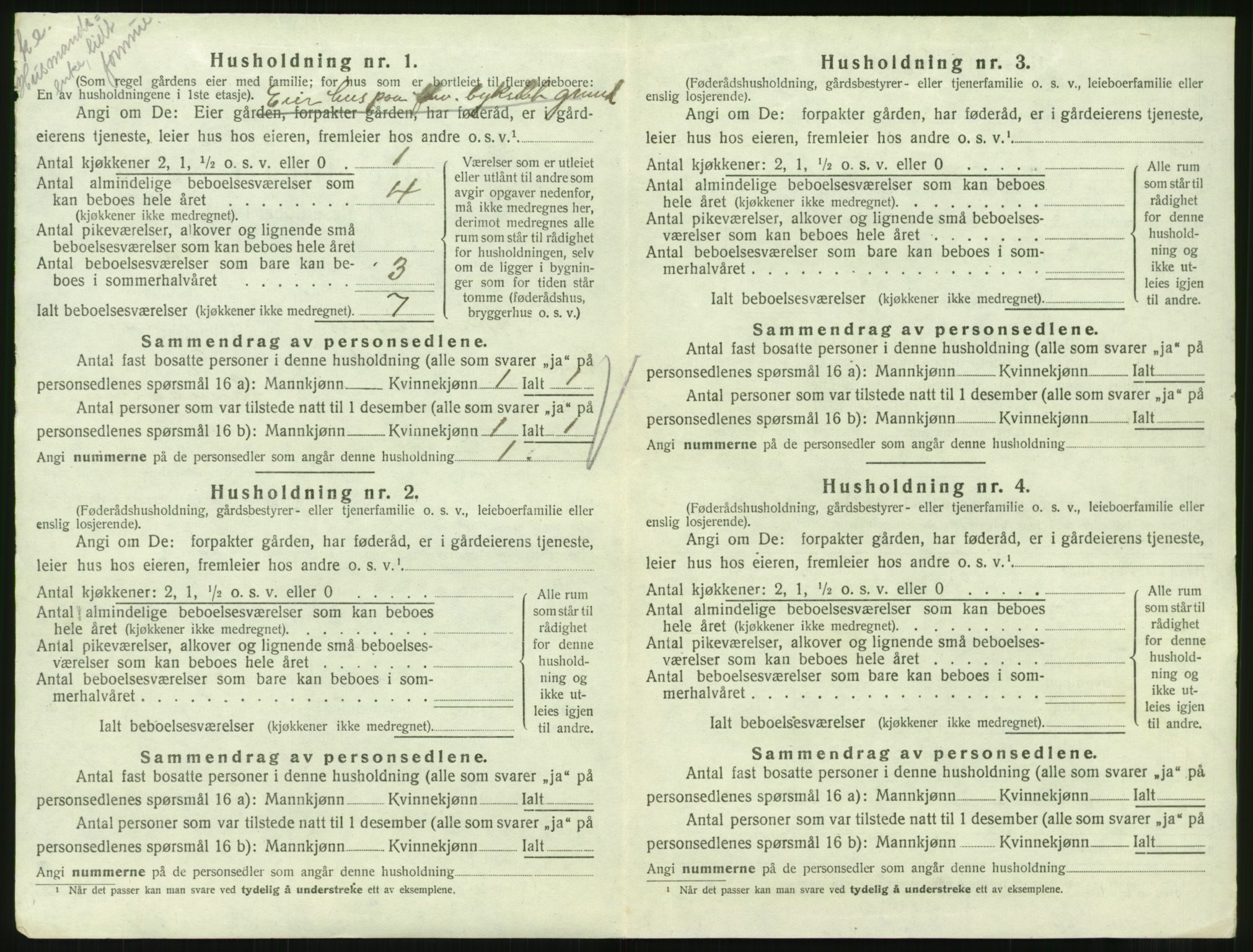 SAT, 1920 census for Straumsnes, 1920, p. 482