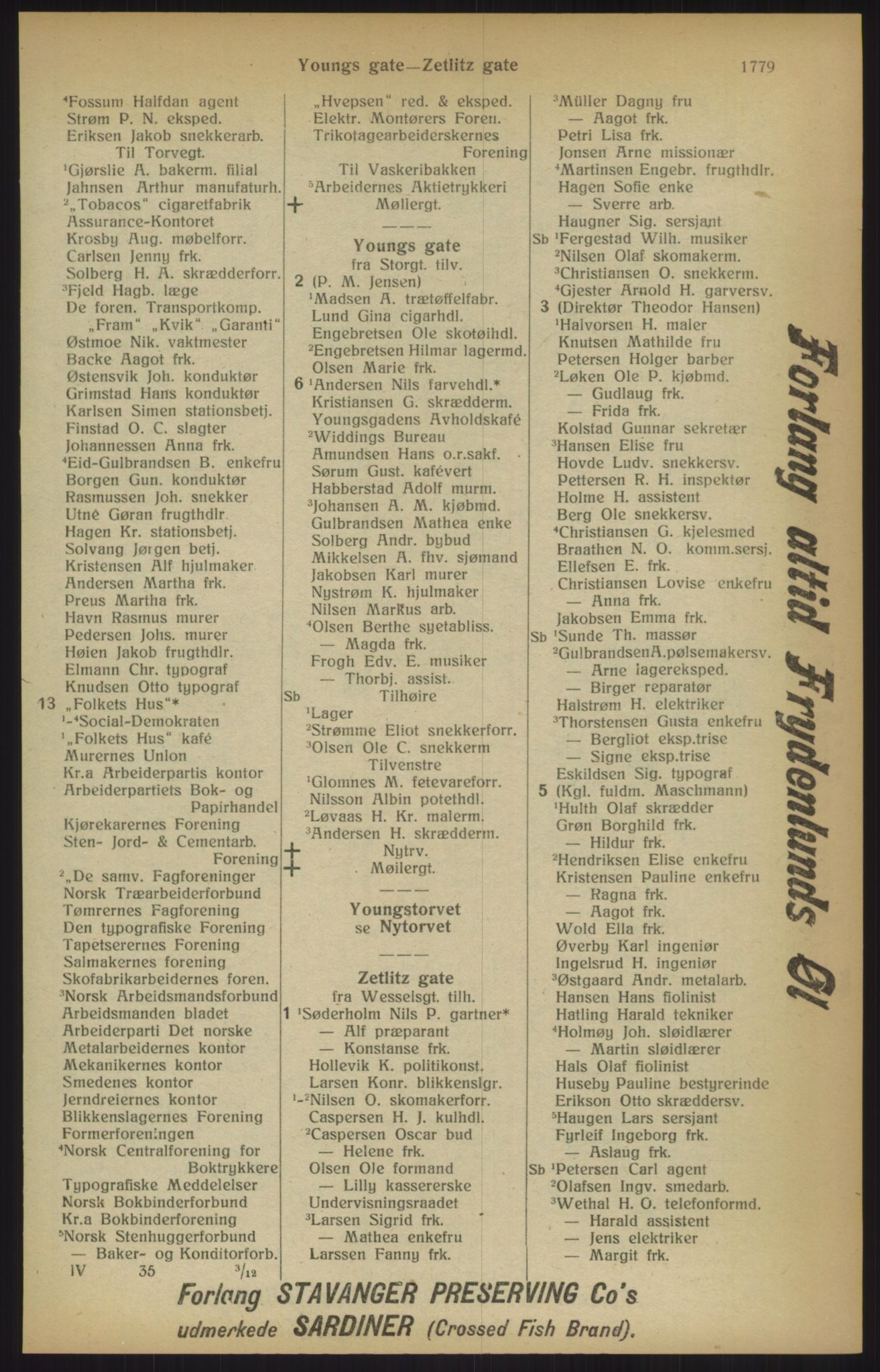 Kristiania/Oslo adressebok, PUBL/-, 1915, p. 1779
