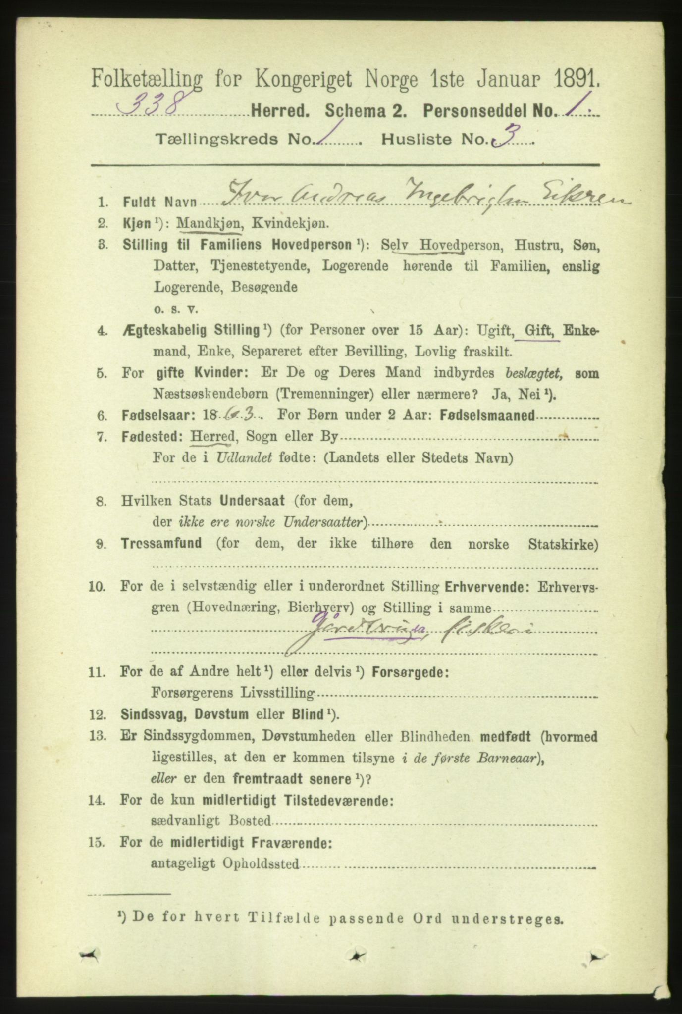 RA, 1891 census for 1545 Aukra, 1891, p. 111