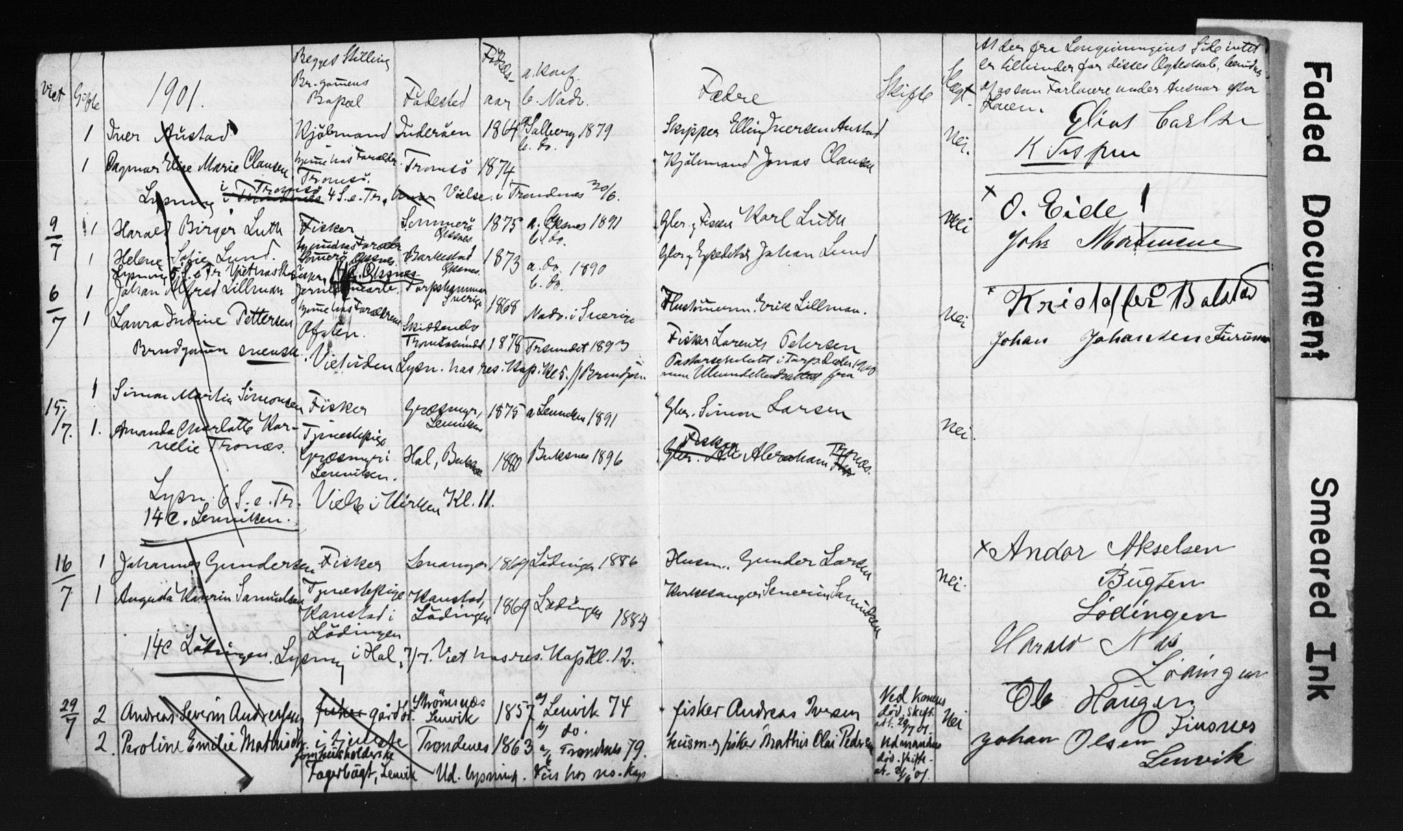 Tromsø sokneprestkontor/stiftsprosti/domprosti, AV/SATØ-S-1343/H/Hc/L0099/0004: Banns register no. 99.4, 1901-1905