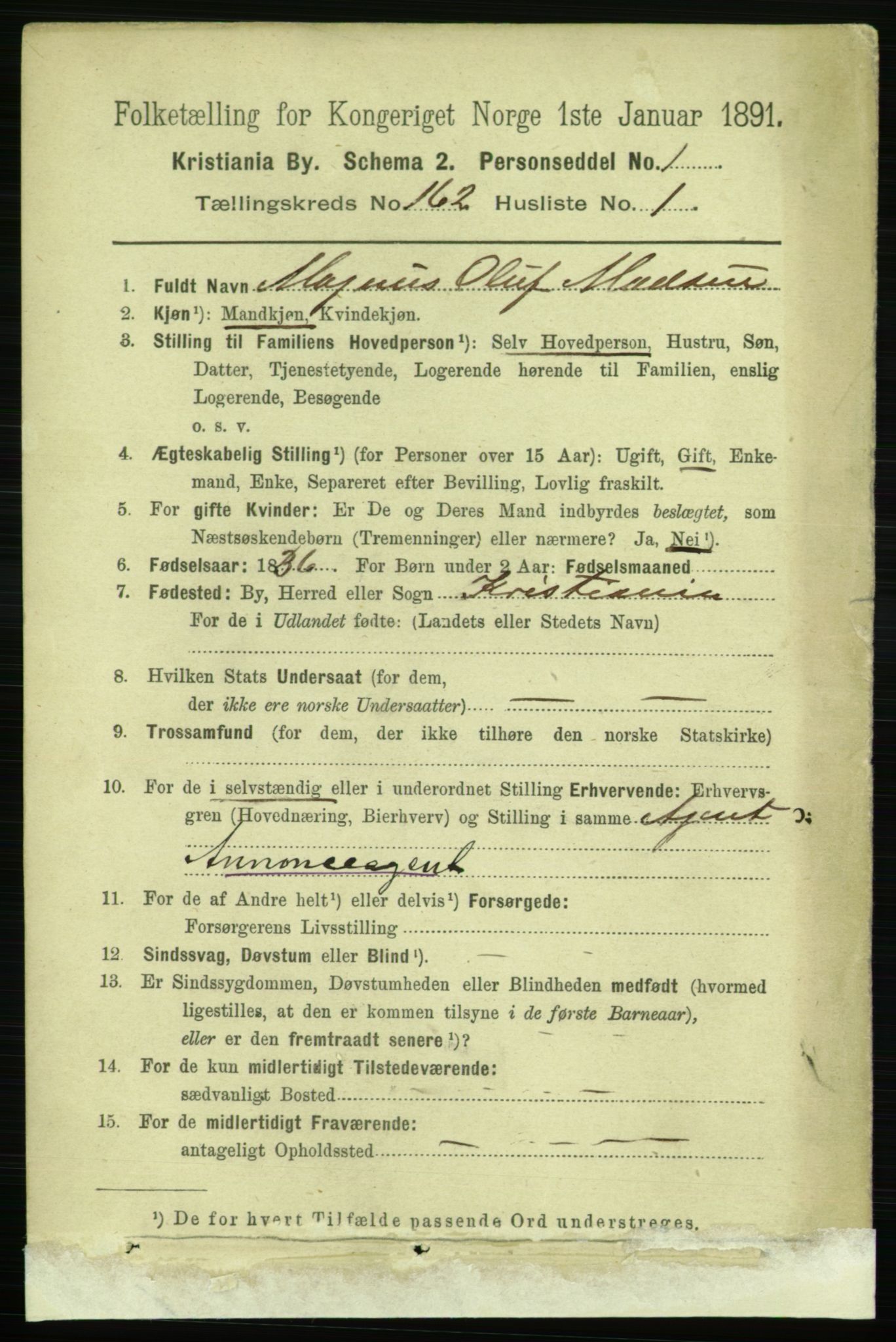 RA, 1891 census for 0301 Kristiania, 1891, p. 92580