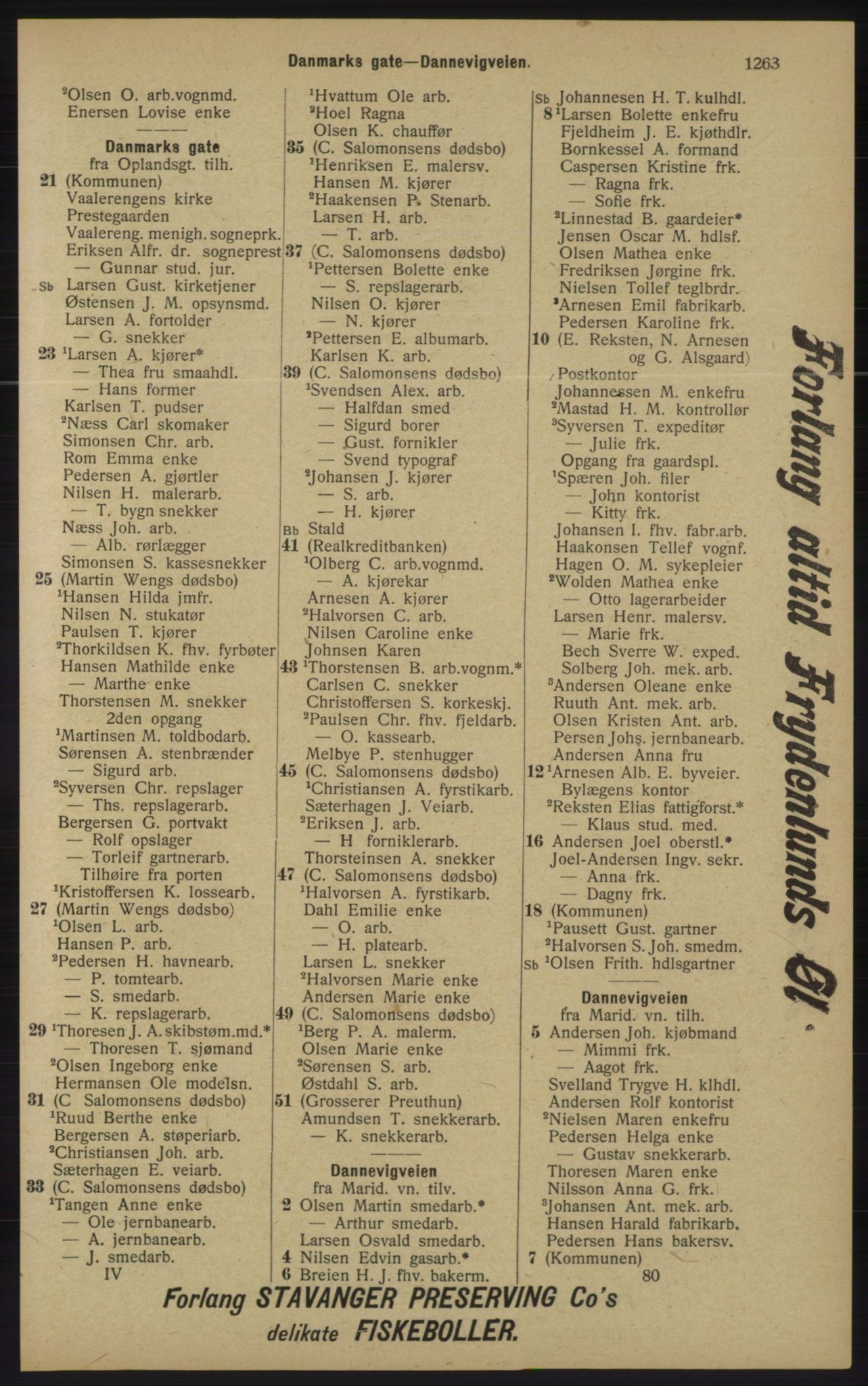 Kristiania/Oslo adressebok, PUBL/-, 1913, p. 1219