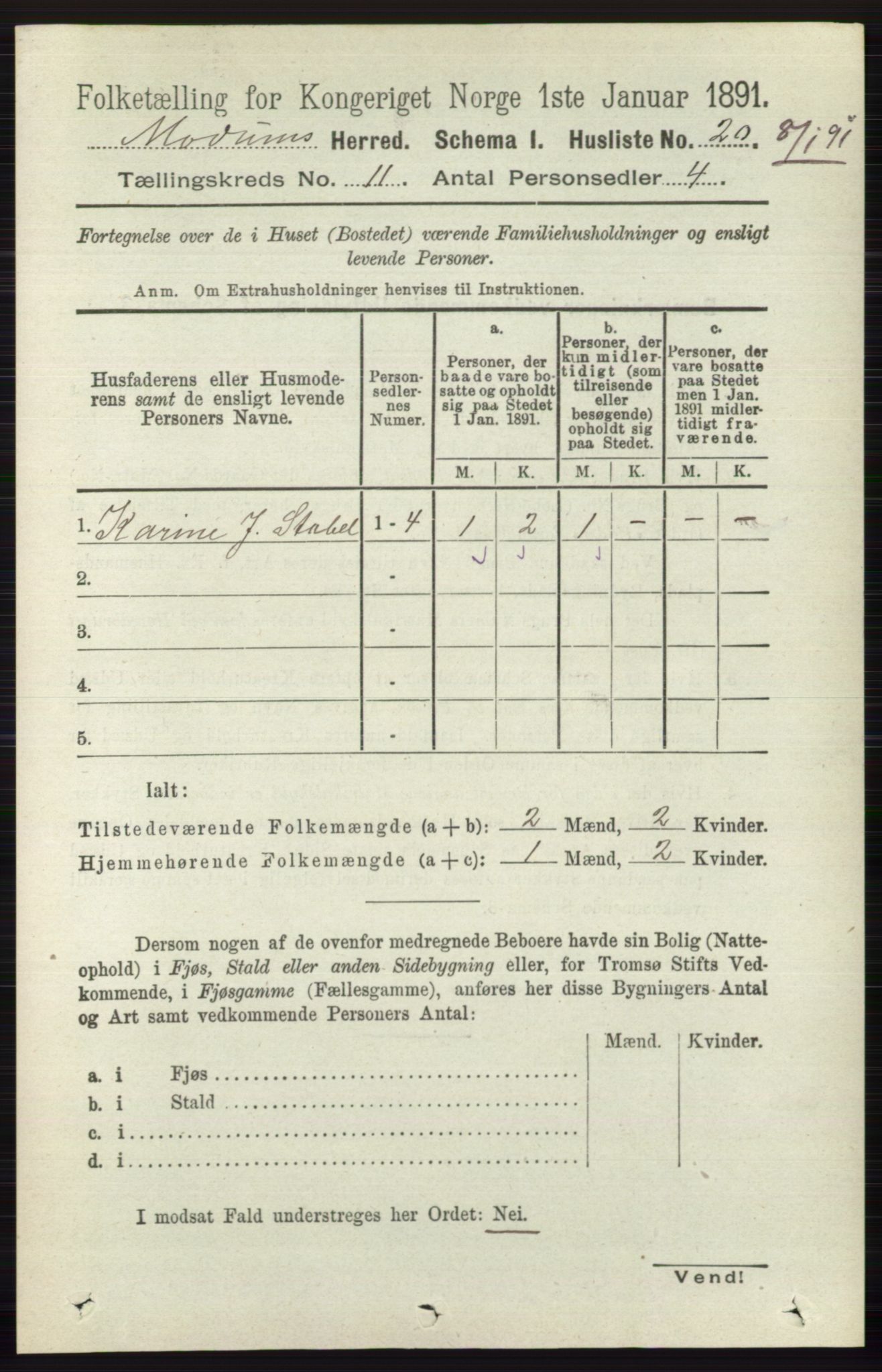 RA, 1891 census for 0623 Modum, 1891, p. 4101