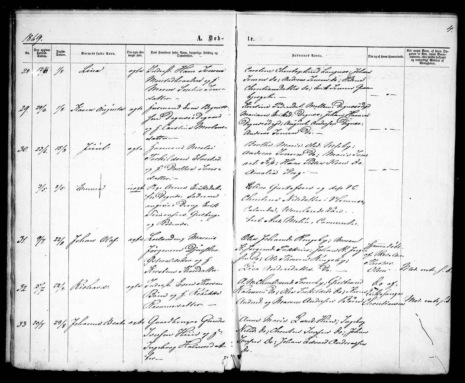 Rødenes prestekontor Kirkebøker, AV/SAO-A-2005/F/Fa/L0008: Parish register (official) no. I 8, 1869-1879, p. 4