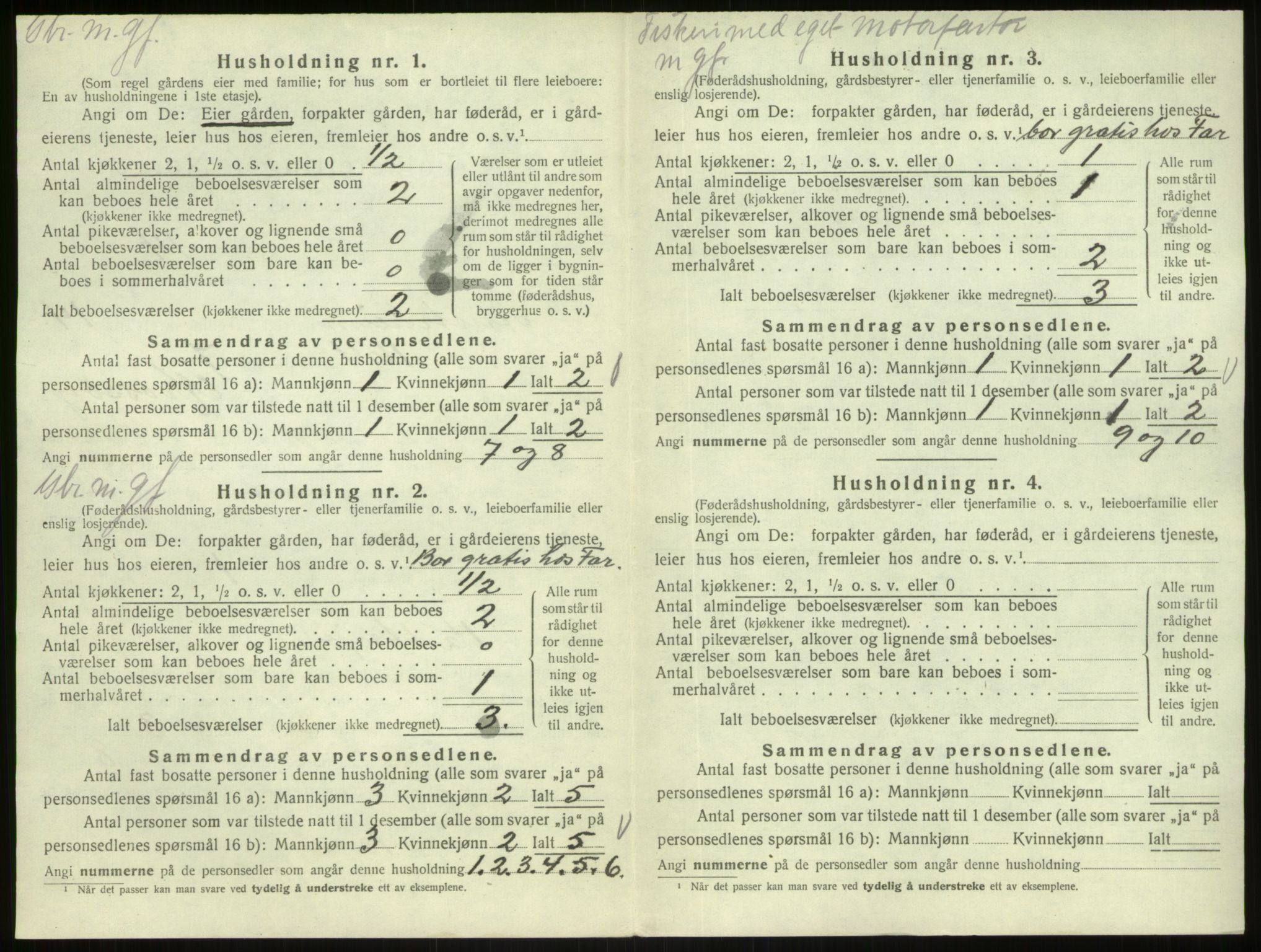 SAB, 1920 census for Austrheim, 1920, p. 683