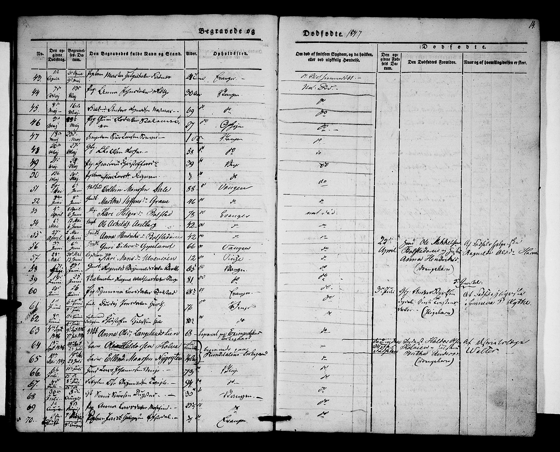 Voss sokneprestembete, AV/SAB-A-79001/H/Haa: Parish register (official) no. A 15, 1845-1855, p. 14