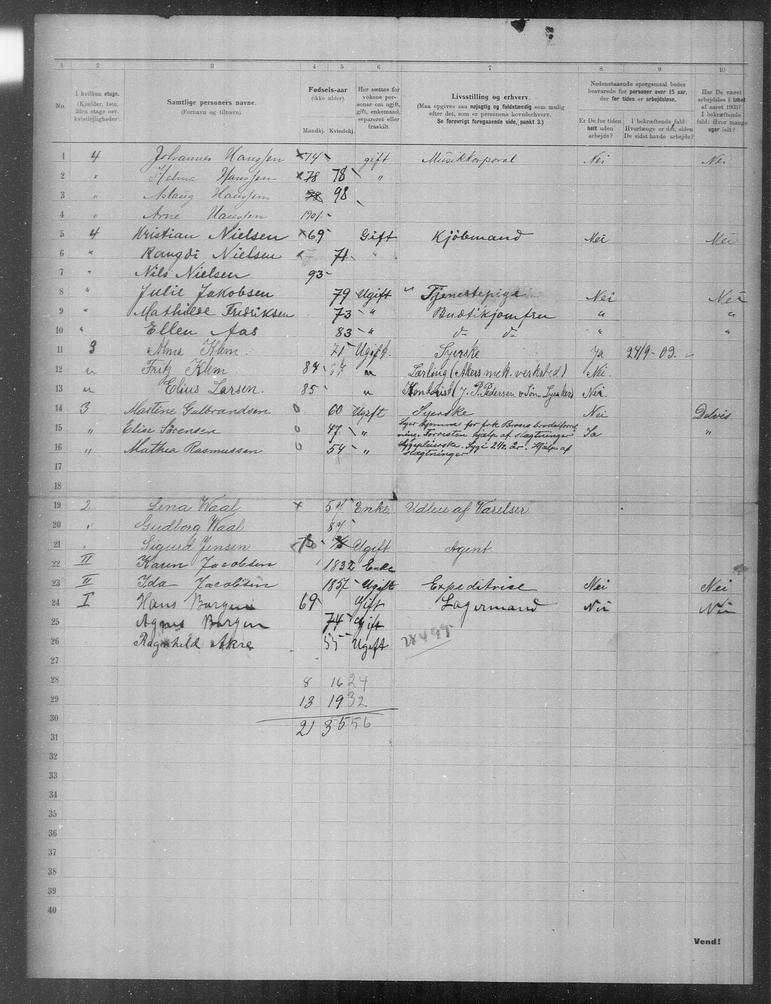 OBA, Municipal Census 1903 for Kristiania, 1903, p. 19633