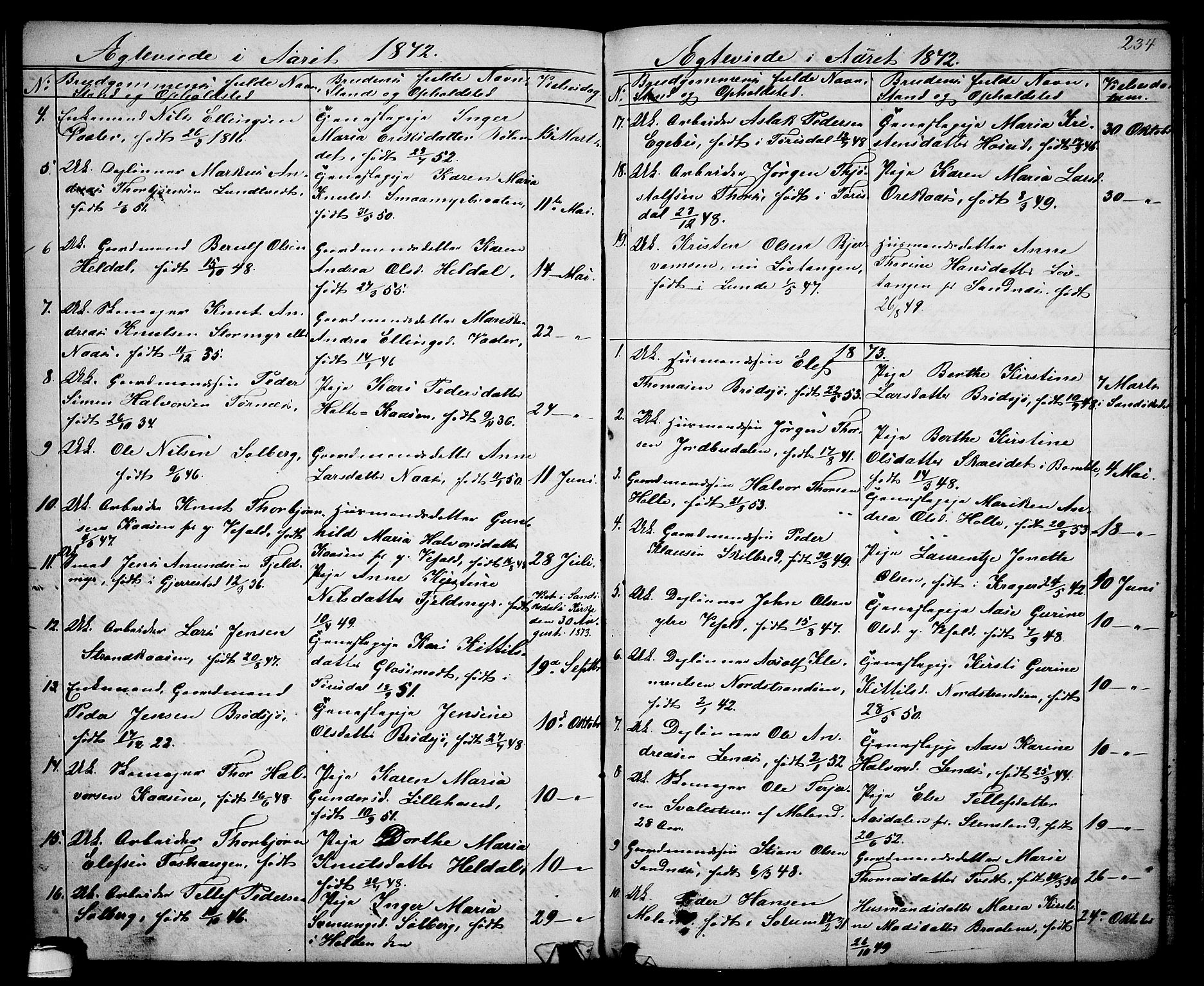Drangedal kirkebøker, SAKO/A-258/G/Ga/L0002: Parish register (copy) no. I 2, 1856-1887, p. 234