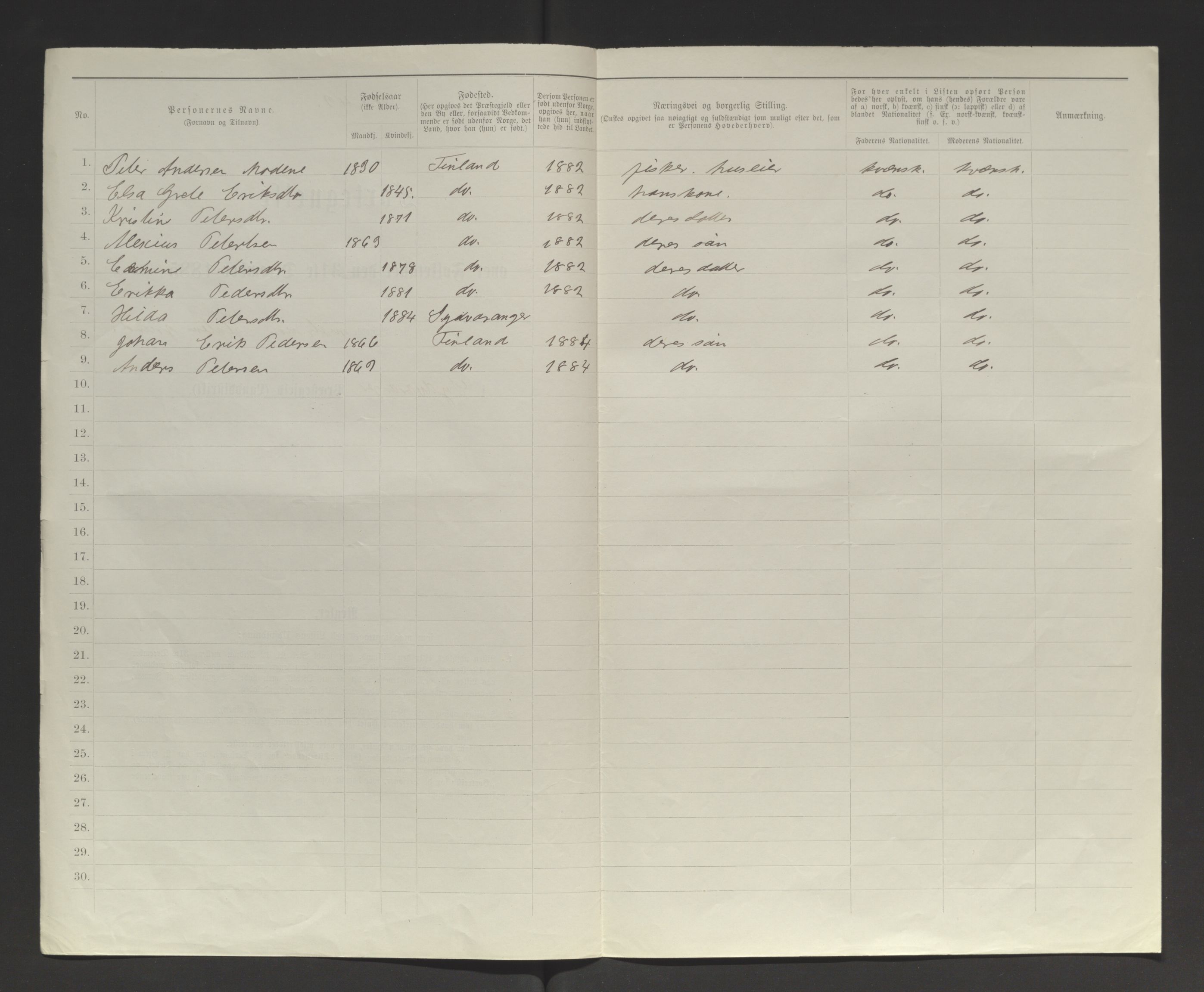 SATØ, 1885 census for 2030 Sør-Varanger, 1885, p. 229b