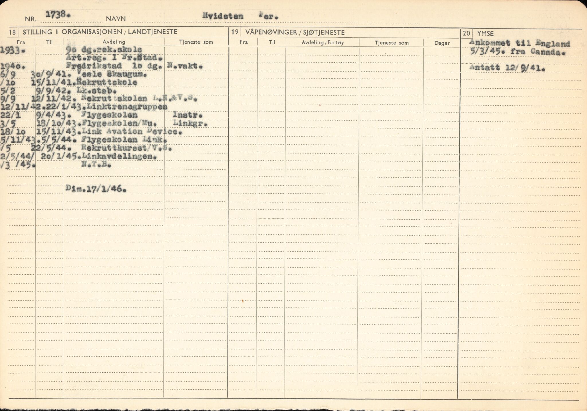 Forsvaret, Forsvarets overkommando/Luftforsvarsstaben, RA/RAFA-4079/P/Pa/L0029: Personellpapirer, 1912, p. 588