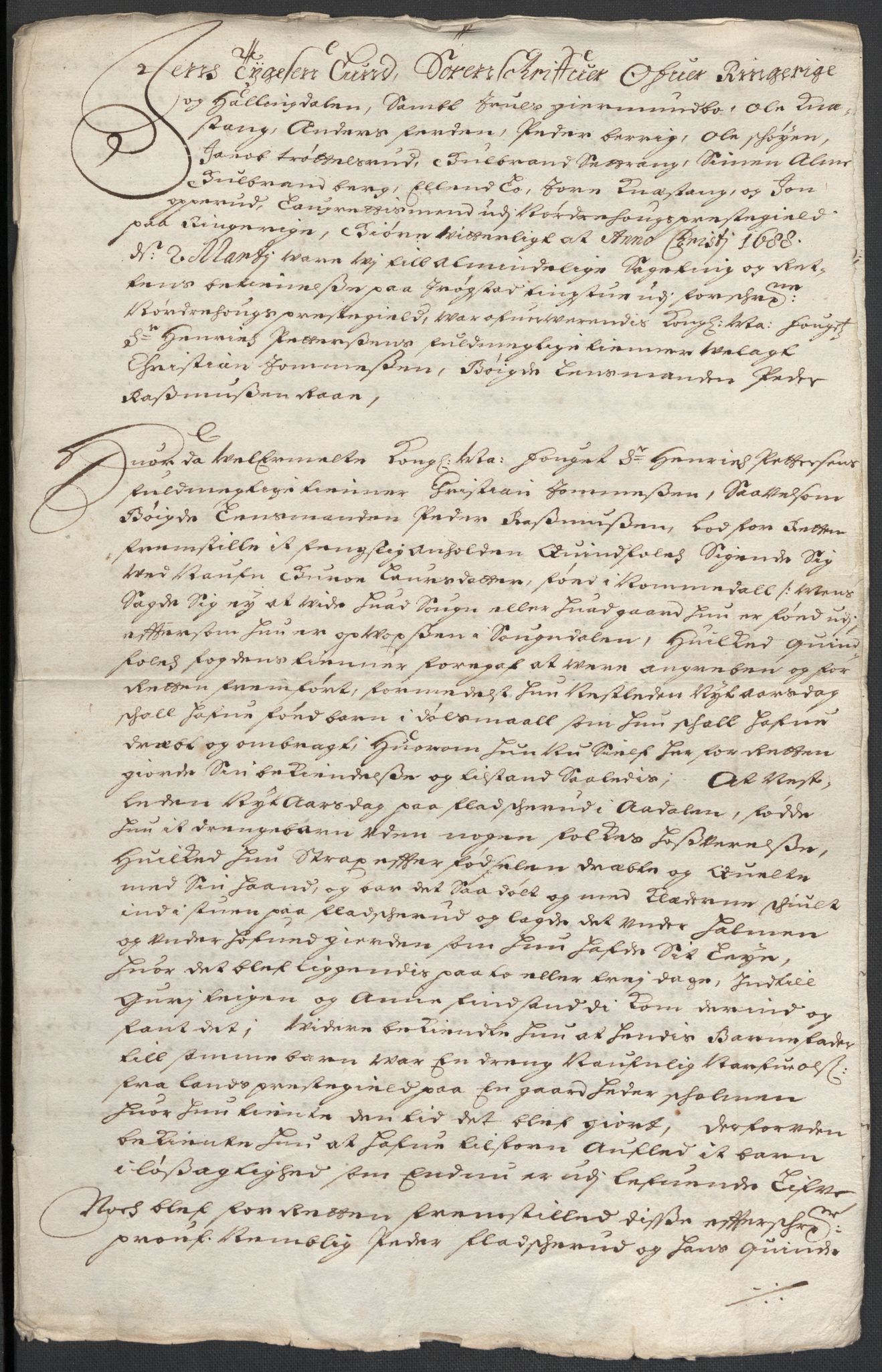 Rentekammeret inntil 1814, Reviderte regnskaper, Fogderegnskap, AV/RA-EA-4092/R21/L1447: Fogderegnskap Ringerike og Hallingdal, 1687-1689, p. 249