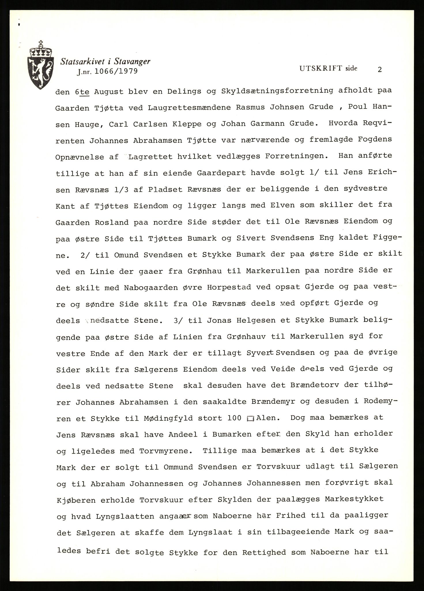 Statsarkivet i Stavanger, AV/SAST-A-101971/03/Y/Yj/L0087: Avskrifter sortert etter gårdsnavn: Tjemsland nordre - Todhammer, 1750-1930, p. 552