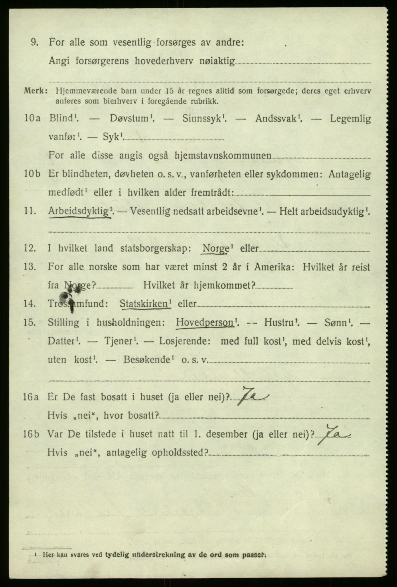 SAB, 1920 census for Gaular, 1920, p. 4173