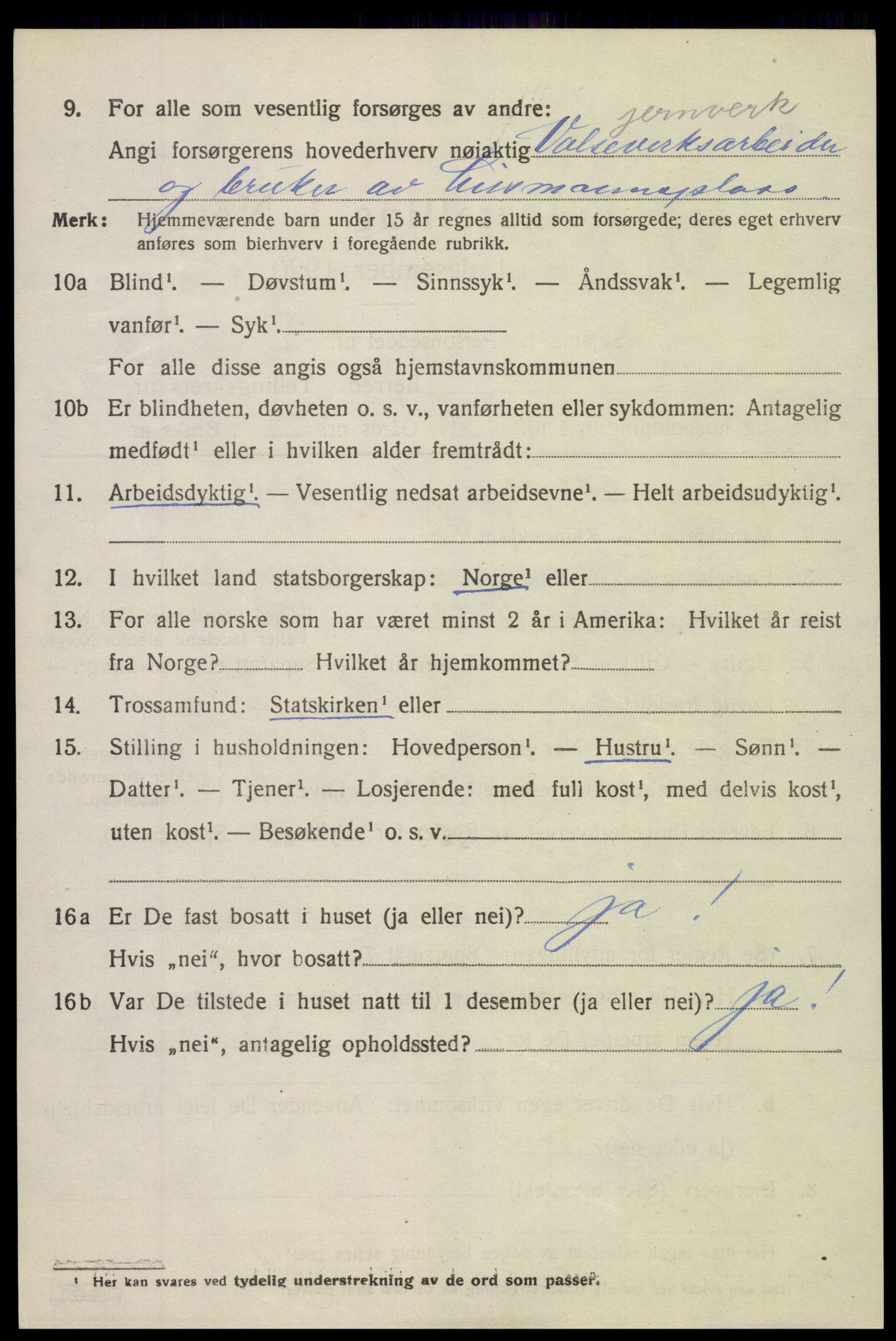 SAK, 1920 census for Holt, 1920, p. 4857