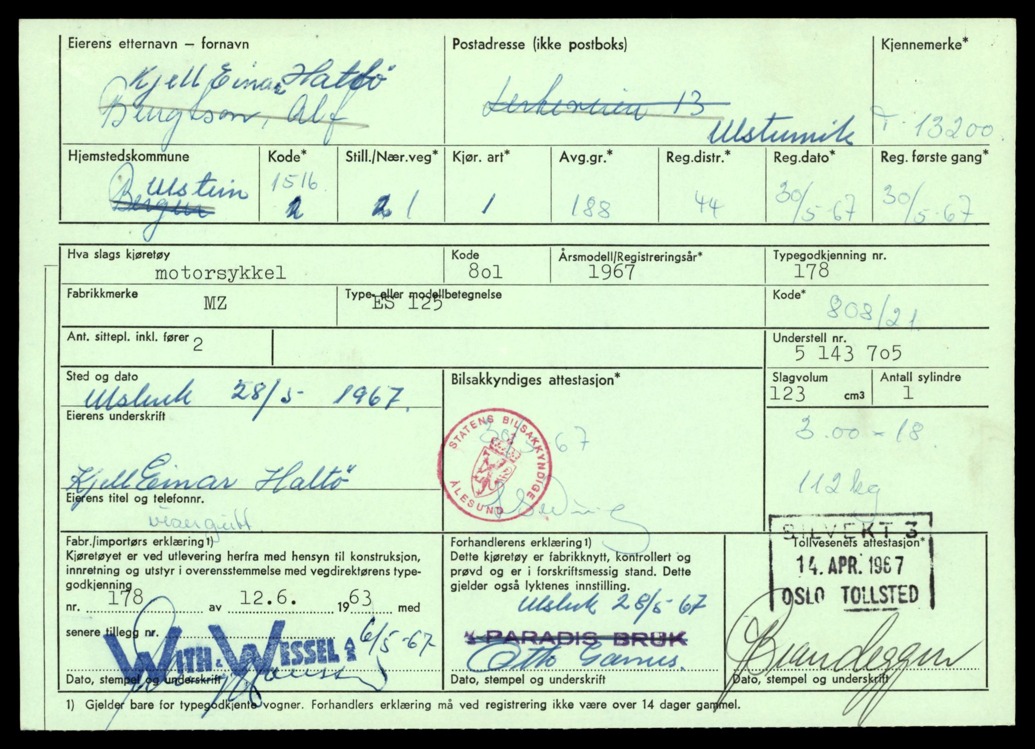 Møre og Romsdal vegkontor - Ålesund trafikkstasjon, AV/SAT-A-4099/F/Fe/L0038: Registreringskort for kjøretøy T 13180 - T 13360, 1927-1998, p. 295