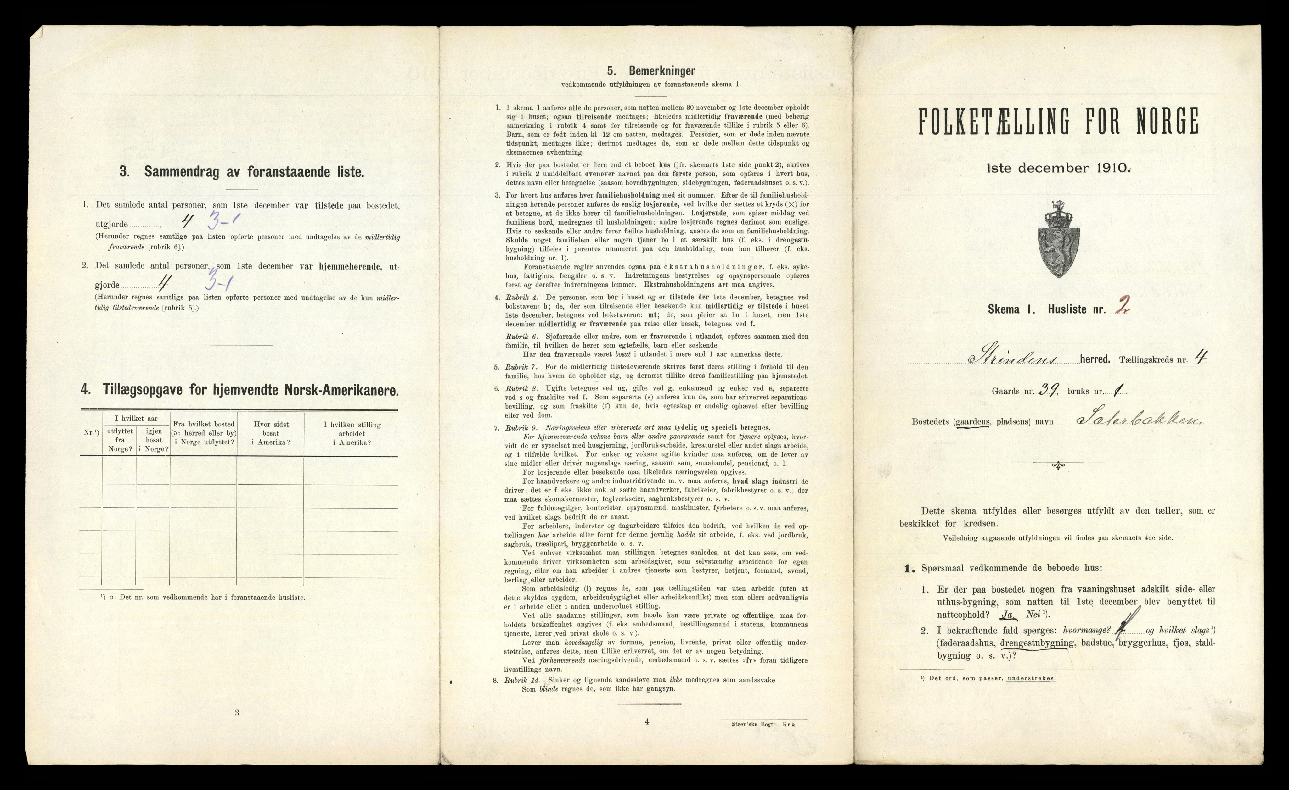 RA, 1910 census for Strinda, 1910, p. 740