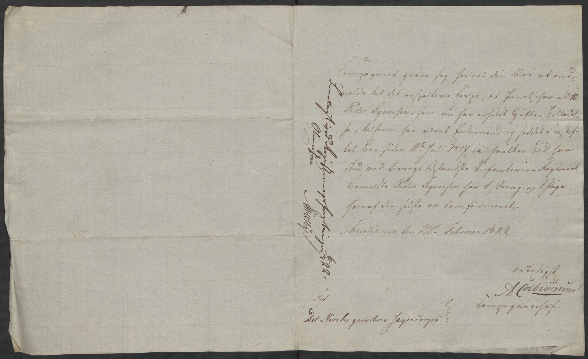 Forsvaret, Generalauditøren, AV/RA-RAFA-1772/F/Fj/Fjb/L0005: Skifter 1818 - 1823, 1818-1823, p. 231