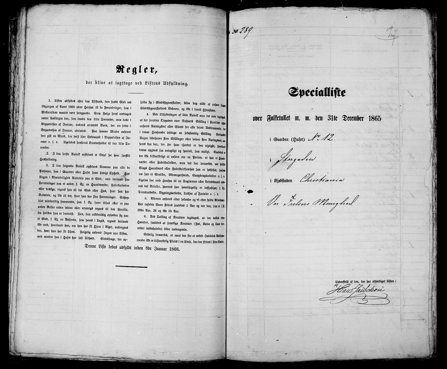 RA, 1865 census for Kristiania, 1865, p. 816