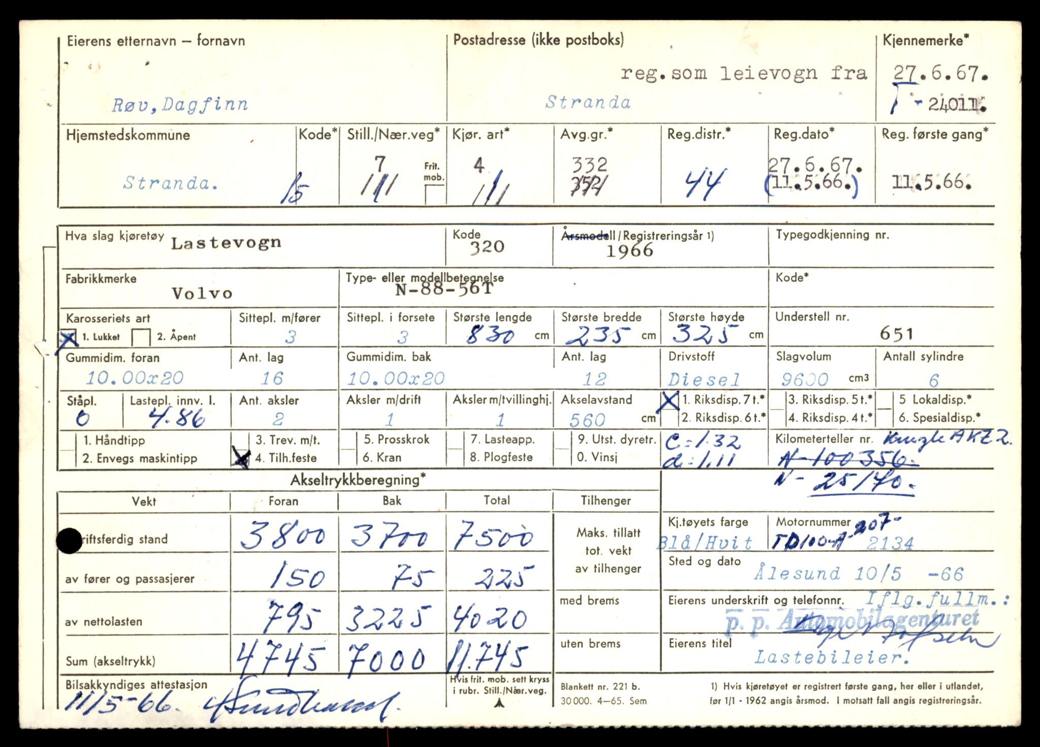 Møre og Romsdal vegkontor - Ålesund trafikkstasjon, AV/SAT-A-4099/F/Fe/L0033: Registreringskort for kjøretøy T 12151 - T 12474, 1927-1998, p. 2871