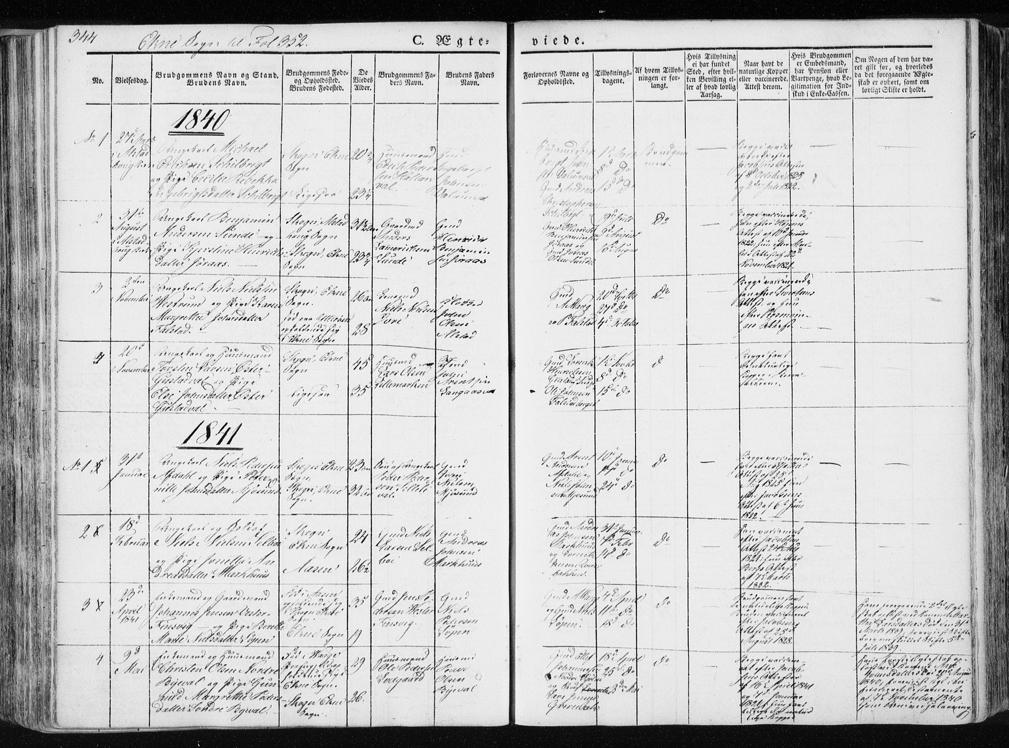 Ministerialprotokoller, klokkerbøker og fødselsregistre - Nord-Trøndelag, AV/SAT-A-1458/717/L0154: Parish register (official) no. 717A06 /2, 1836-1849, p. 344